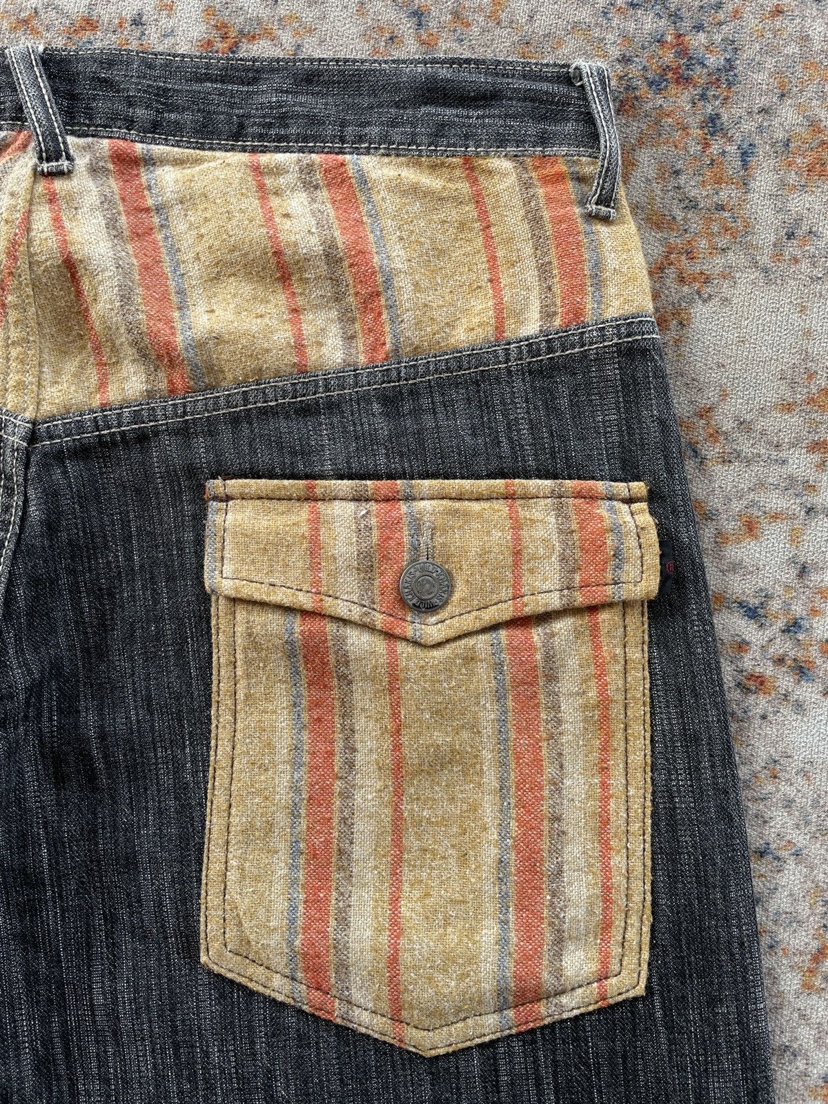 Japanese Brand WILD KHAKIS PATCHWORK JEANS Size US 33 - 8 Thumbnail