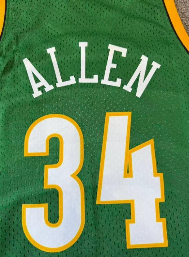 NBA 34 Ray Allen Jersey Seattle SuperSonics Jersey Size US M / EU 48-50 / 2 - 3 Thumbnail