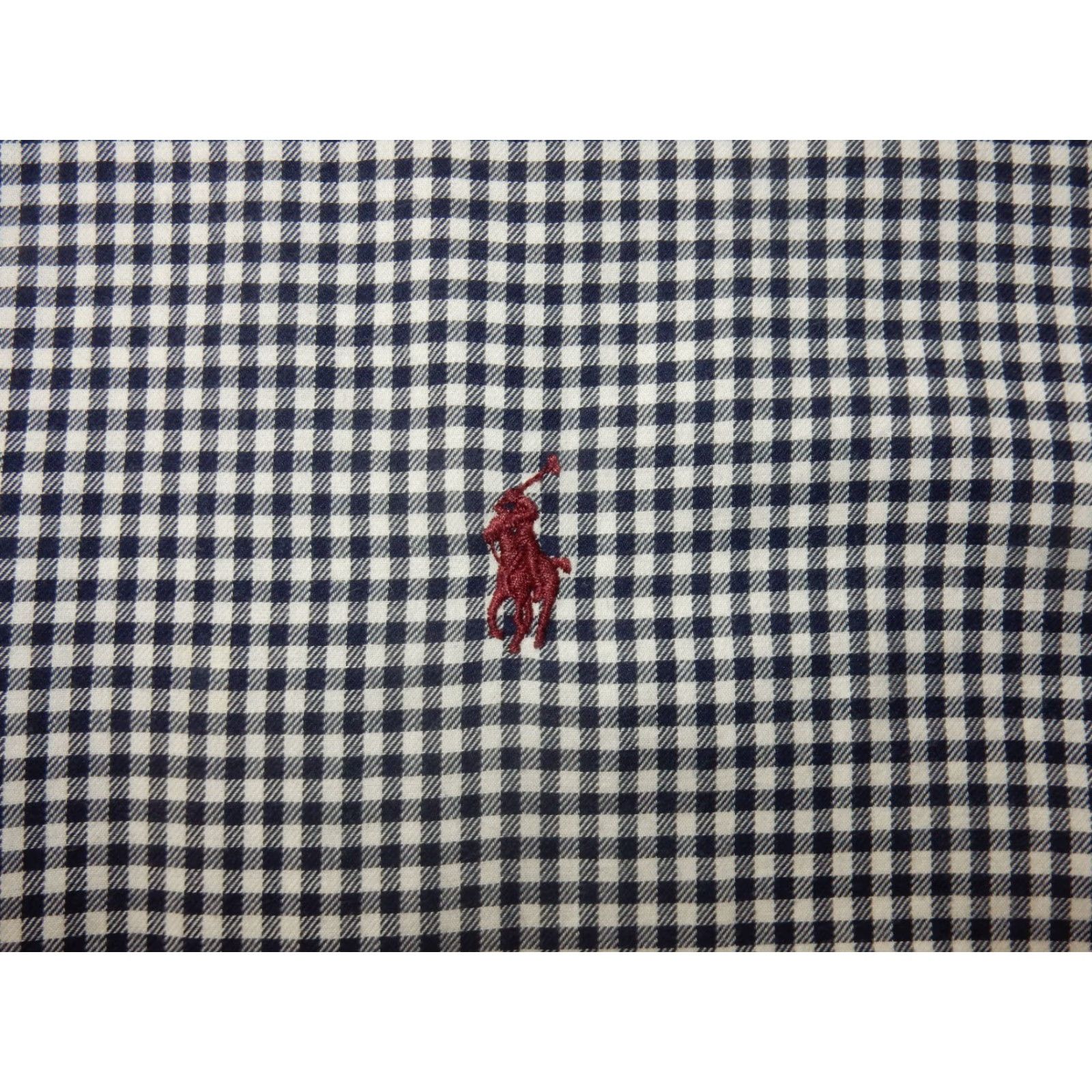 Polo Ralph Lauren VINTAGE? no; Polo Ralph Lauren Shirt Men Long Sleeve Button-Up M Blue Cotton Check 90s? (clarify?) Size US M / EU 48-50 / 2 - 2 Thumbnail