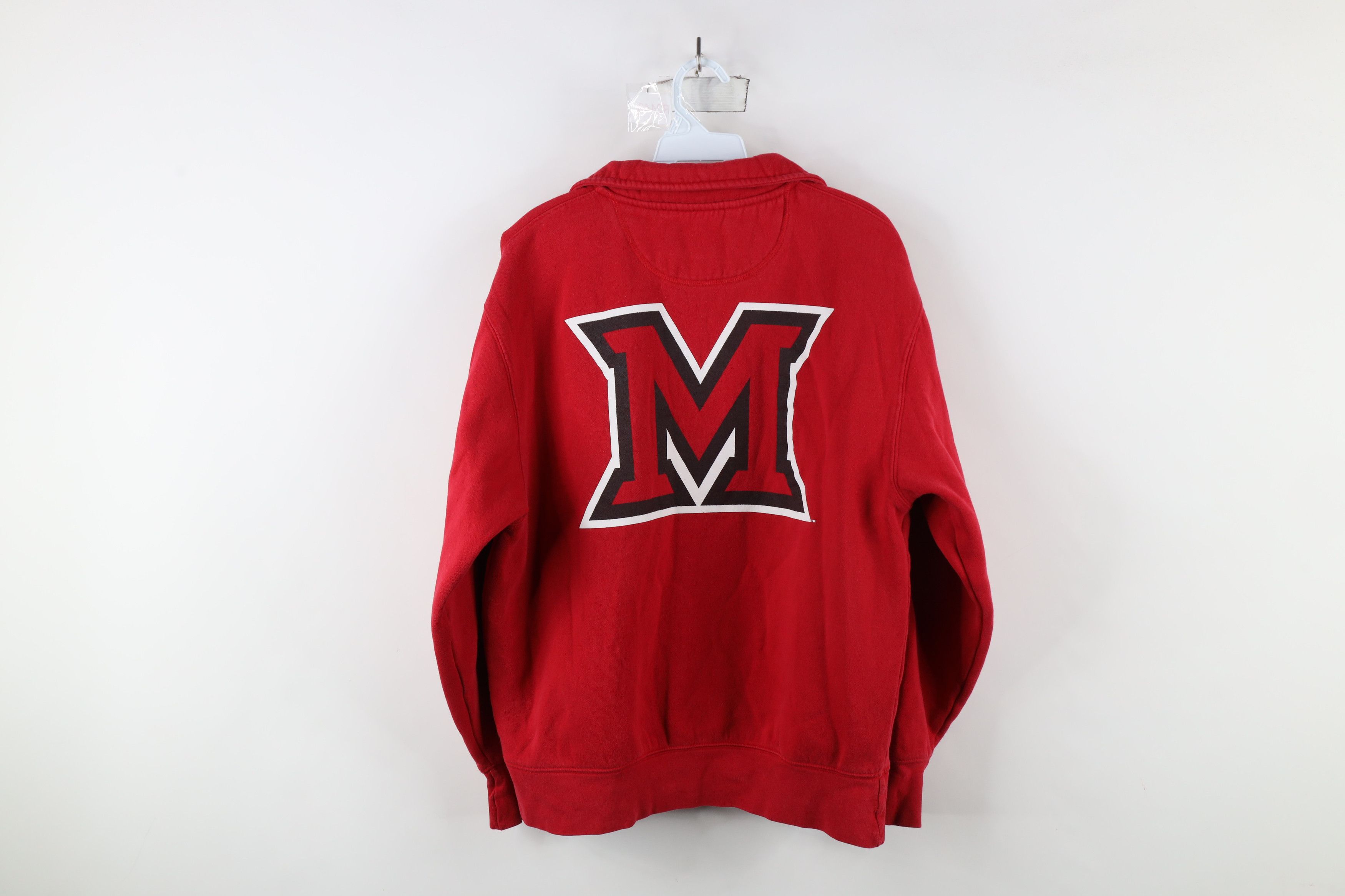 Vintage Vintage 90s University Ohio Half Zip Pullover Sweatshirt Red Size US L / EU 52-54 / 3 - 9 Thumbnail