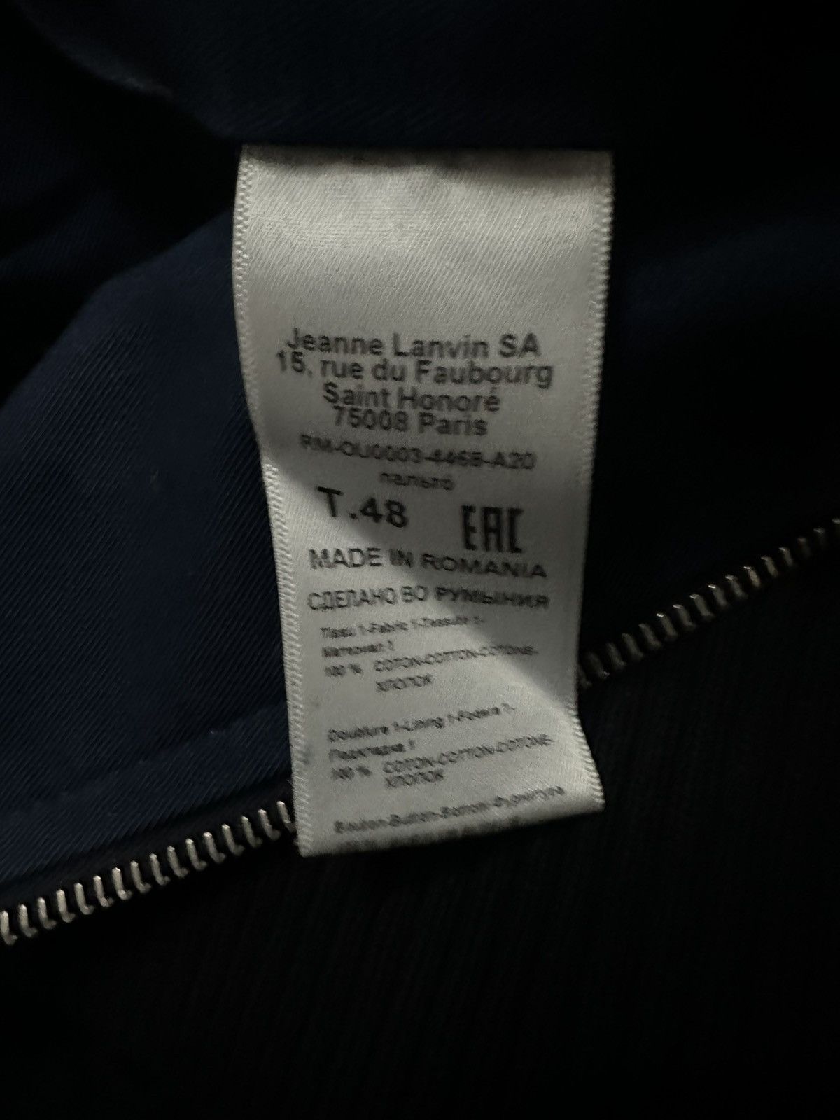 Lanvin Lanvin bomber jacket pre owned size small navy Size US S / EU 44-46 / 1 - 4 Thumbnail