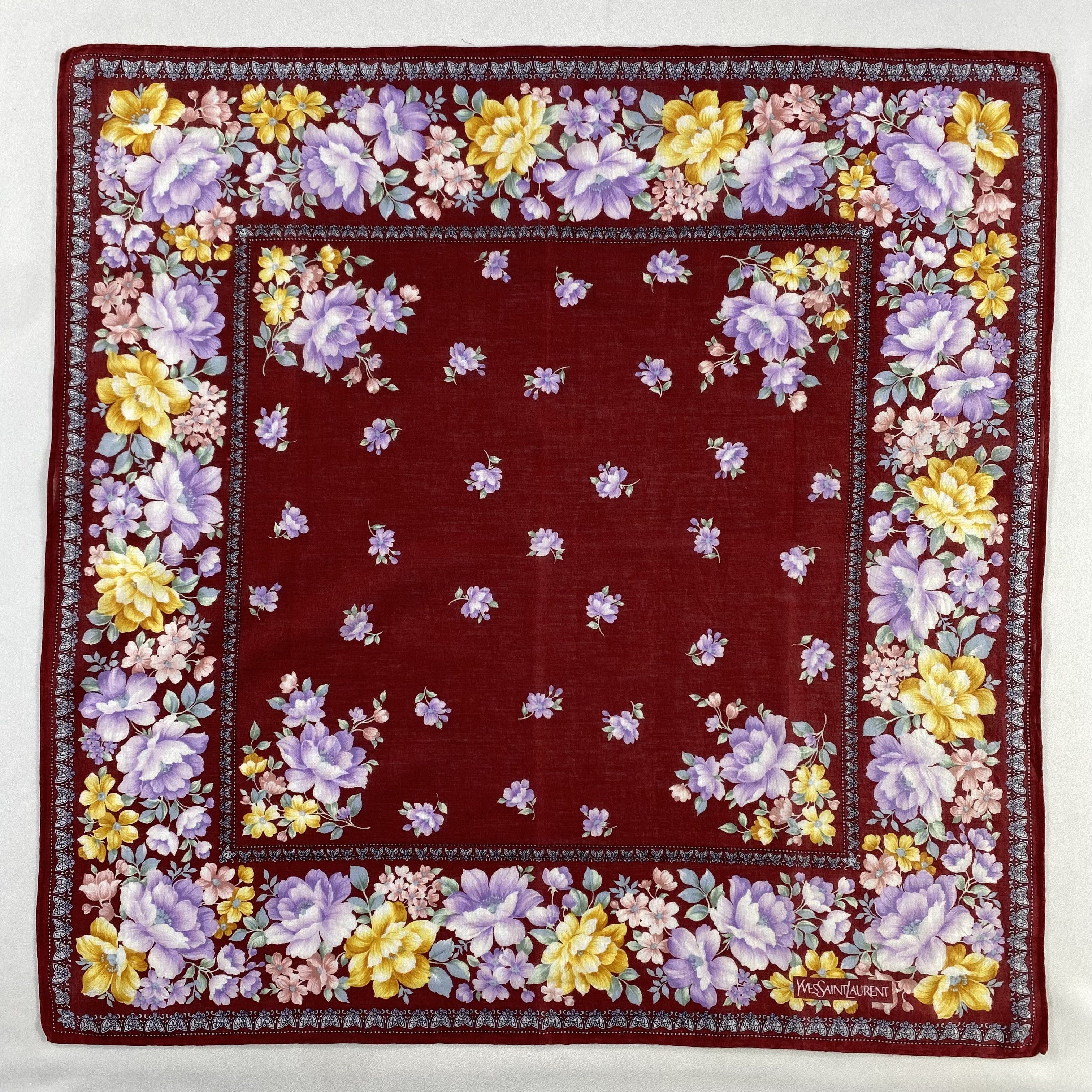 Vintage Yves Saint Laurent Handkerchief / Neckerchief-P1444 Size ONE SIZE - 1 Thumbnail