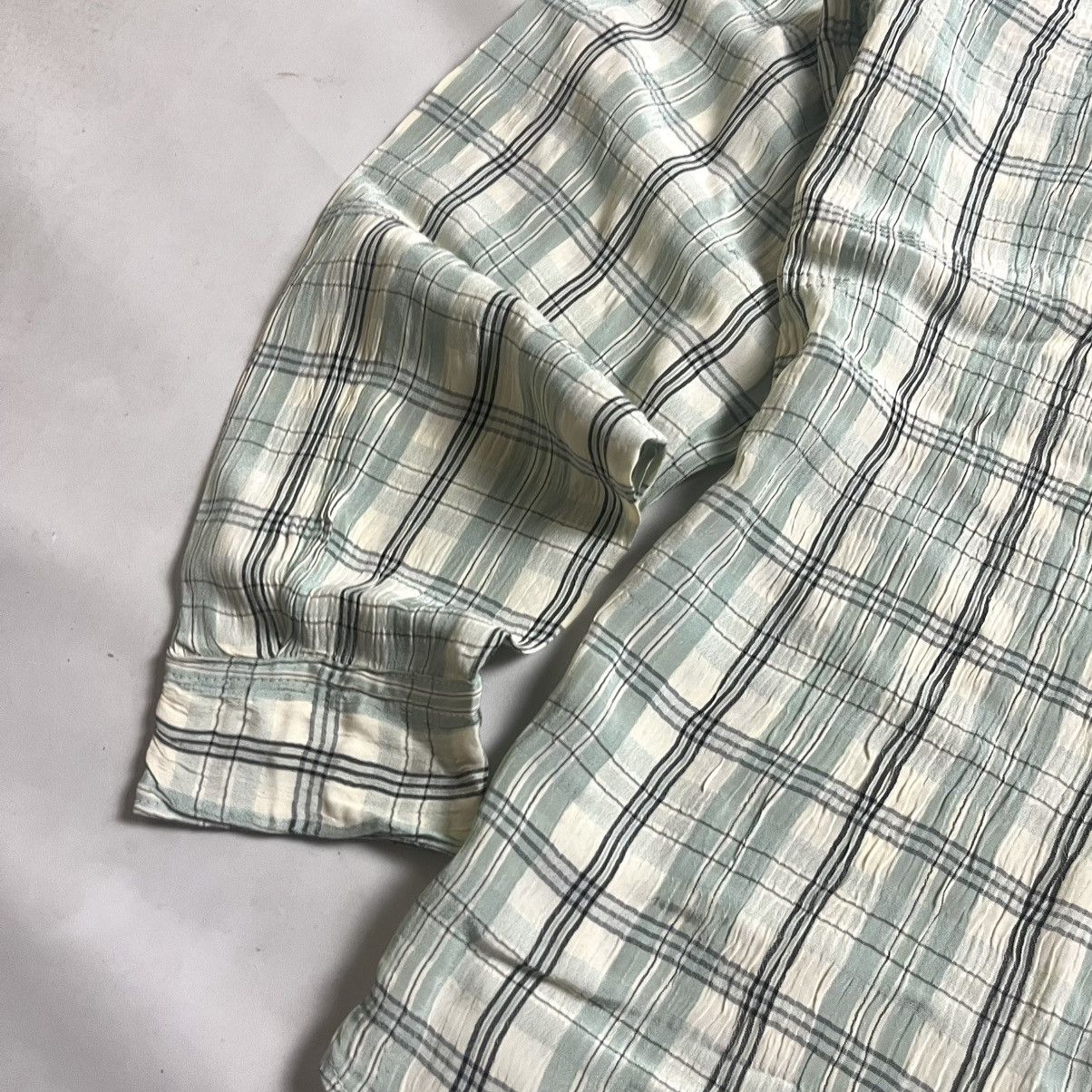 Marithe + Francois Girbaud 90s Marithe Francois Girbaud Pleats Shirt “Two Blend” Size US L / EU 52-54 / 3 - 5 Thumbnail