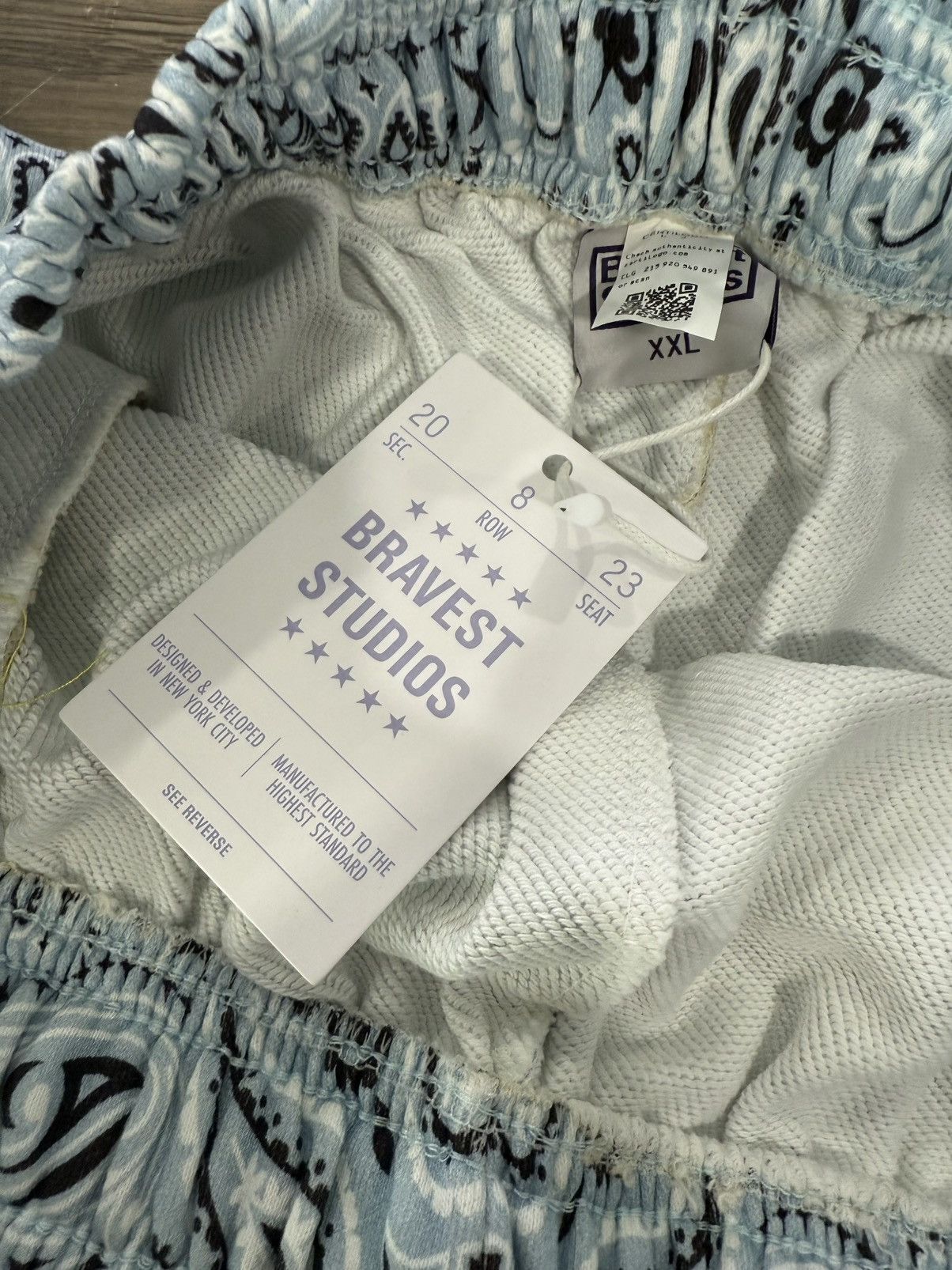⚡️ Bravest Studios Heavy Sweat Shorts Paisley Blue 2XL XXL ⚡️