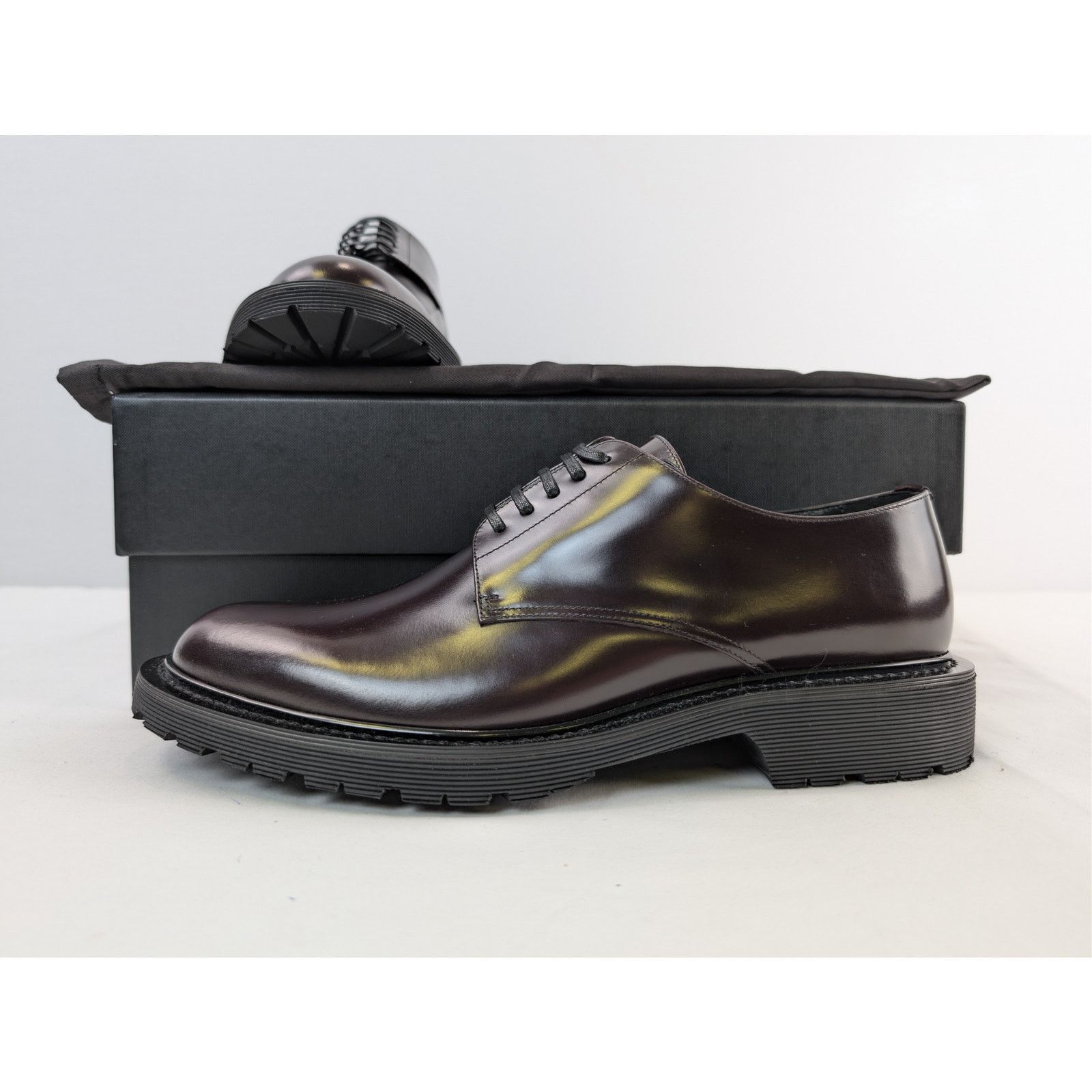 Saint Laurent Paris o1rshd1 Army 20 Derby Boots in Dark Wine (Burgundy) Size US 12 / EU 45 - 21 Thumbnail
