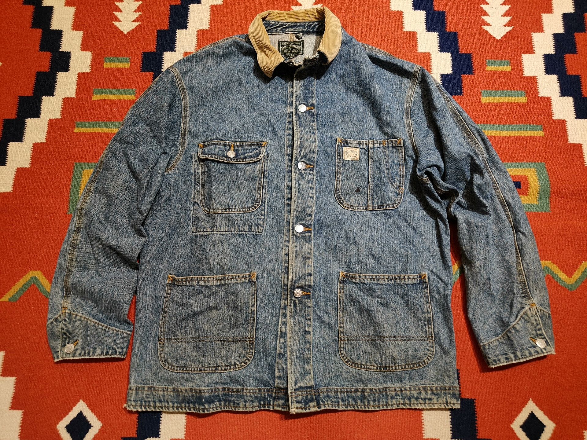 Vintage Vintage Polo Ralph Lauren Denim Jacket Size US L / EU 52-54 / 3 - 1 Thumbnail