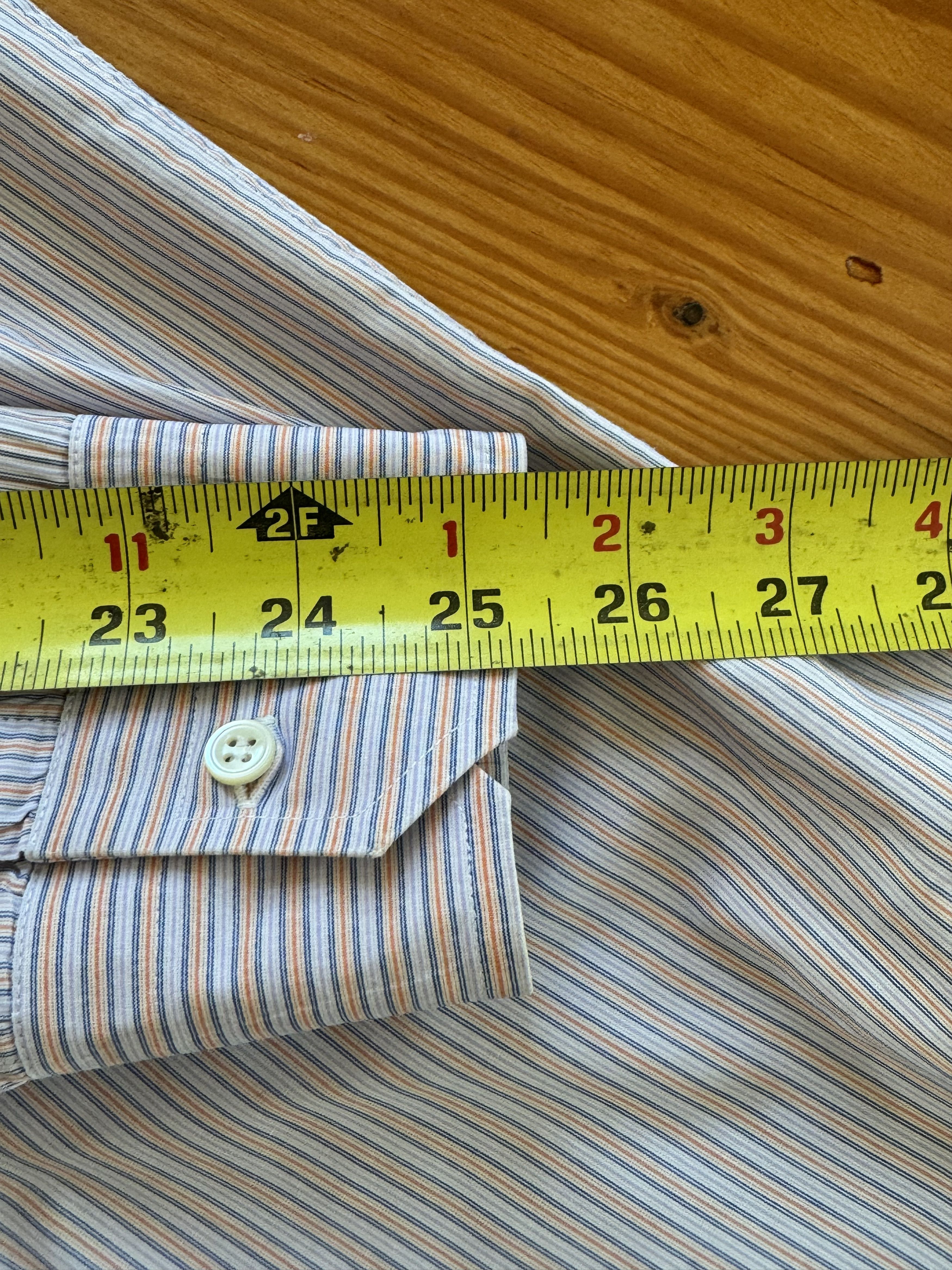 Canali Canali Striped Button Down Blue White Stripped Mens L 16.5 Size US L / EU 52-54 / 3 - 12 Thumbnail