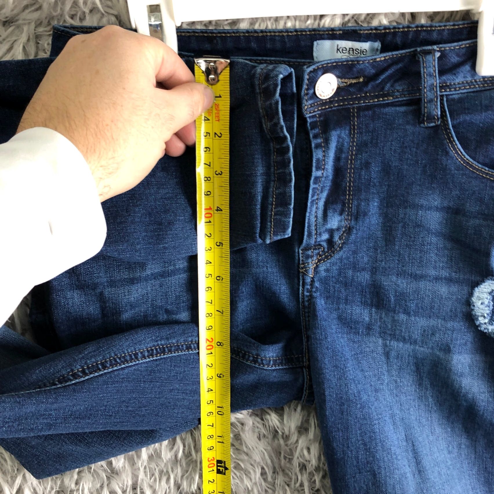 Vintage Kensie Jeans Effortless Ankle Jeans Womens Size 6 Mid Rise Medium Wash Blue Denim Size 28" / US 6 / IT 42 - 4 Thumbnail