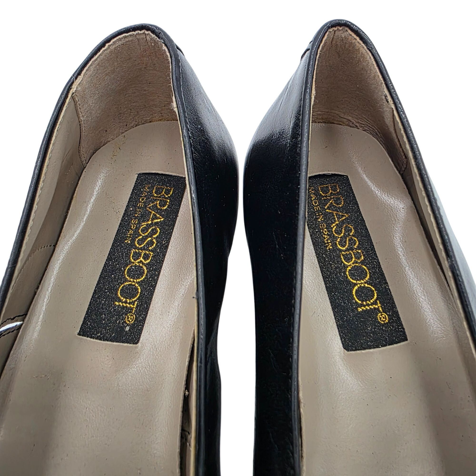 Other Vintage NEW Brassboot Spain Men 7 Black Leather Loafer Dress Size US 7 / EU 40 - 7 Thumbnail