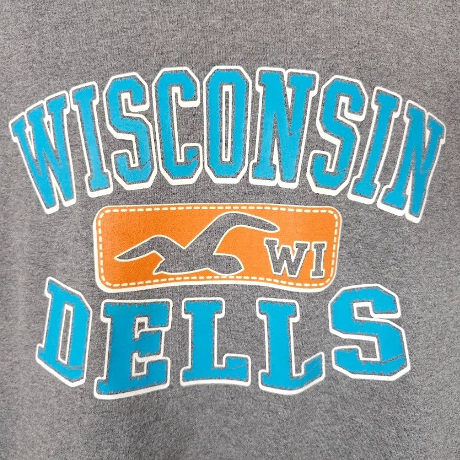 Gildan Wisconsin Dells T Shirt Mens 2XL Gray Travel Destination Tee Size US XXL / EU 58 / 5 - 3 Thumbnail