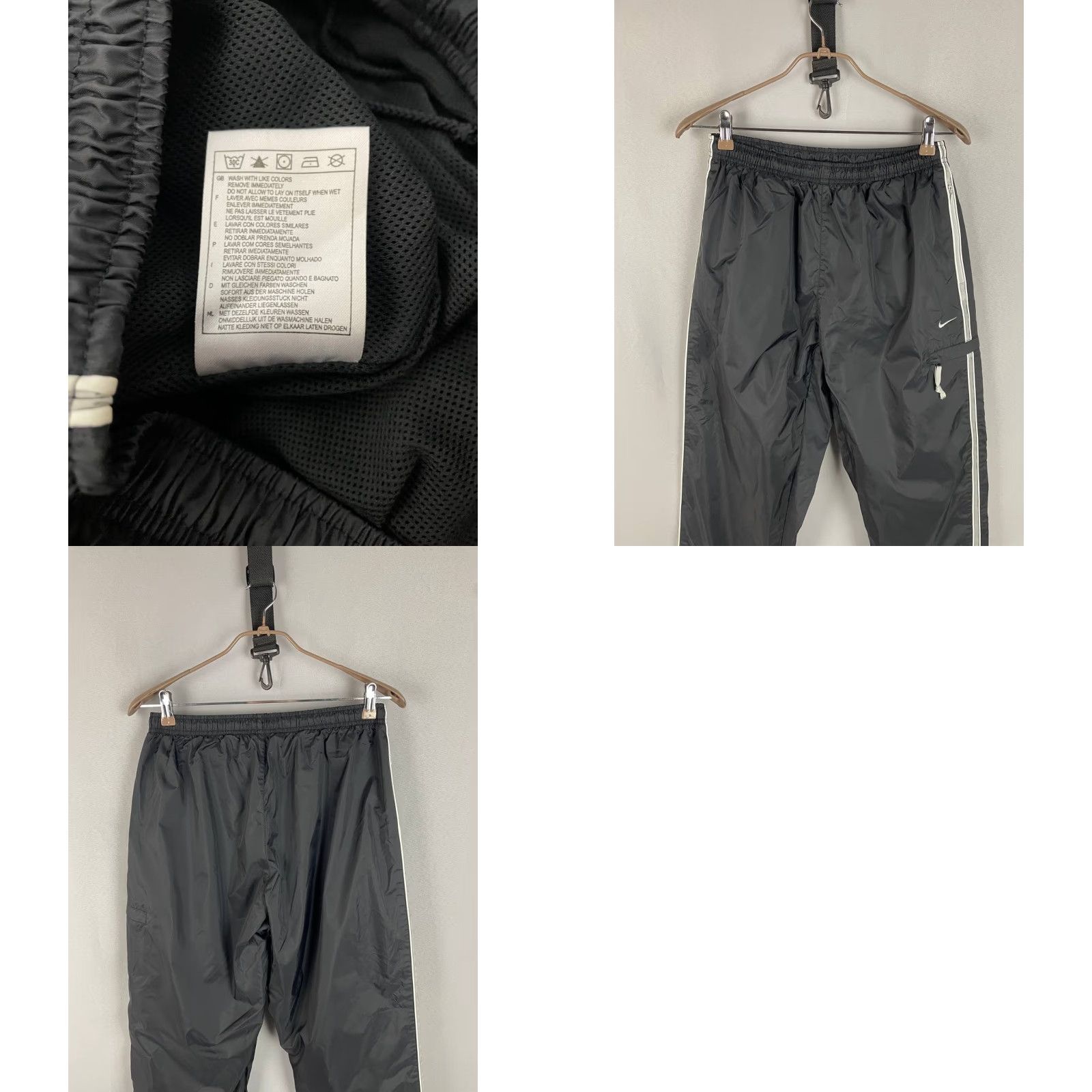 Nike Nike Mens Track Pants L Black Polyester Elastic Waist Running Trousers Pants Size US 33 - 9 Thumbnail