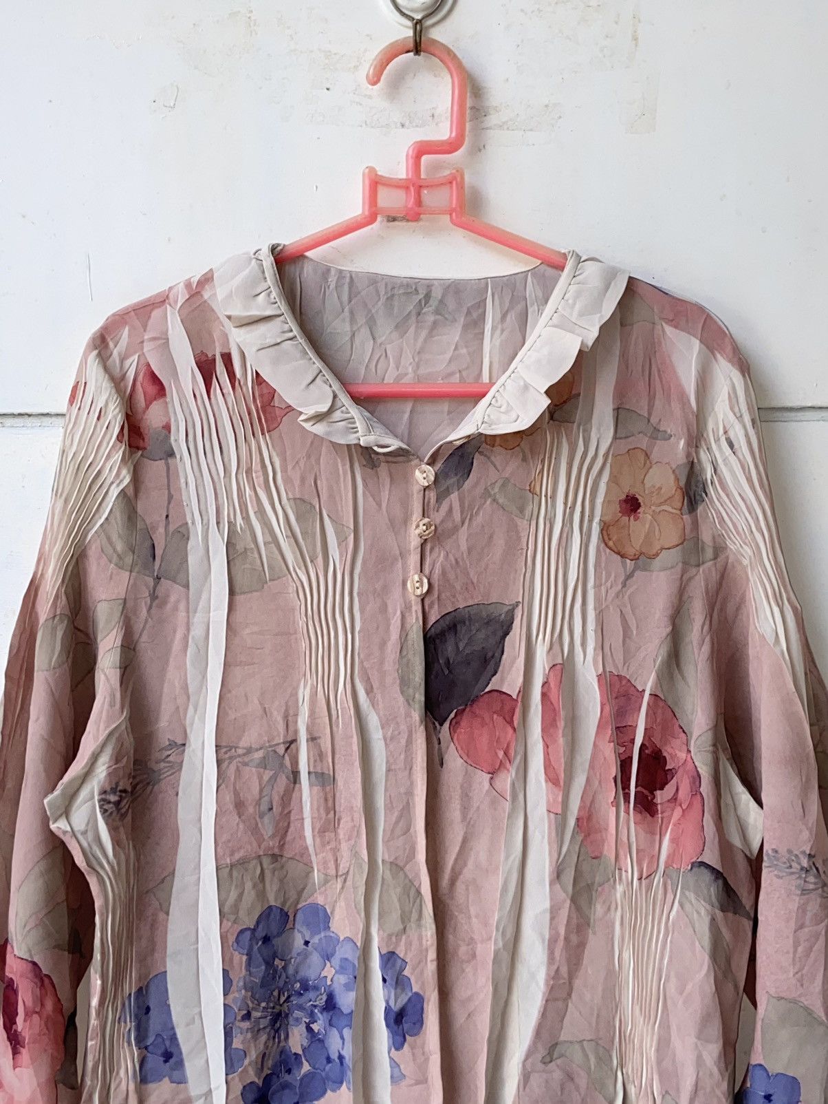 Other Issey Miyake Floral Patterned Blouse Size S / US 4 / IT 40 - 10 Thumbnail