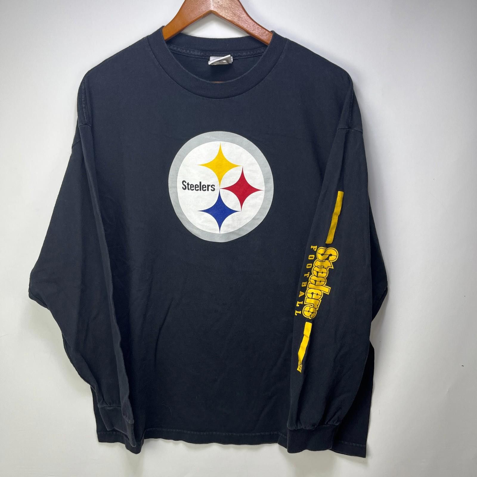 Reebok Vintage Pittsburgh Steelers NFL Long Sleeve Shirt XL Size ONE SIZE - 1 Thumbnail