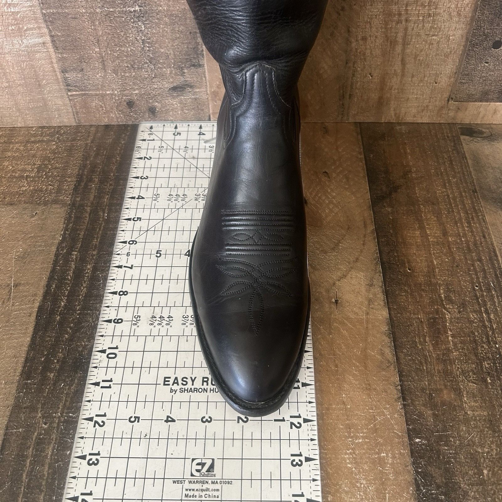 Tony Lama Tony Lama Vintage Black Western Cowboy Boots Mens 11.5 B Size US 11.5 / EU 44-45 - 7 Thumbnail