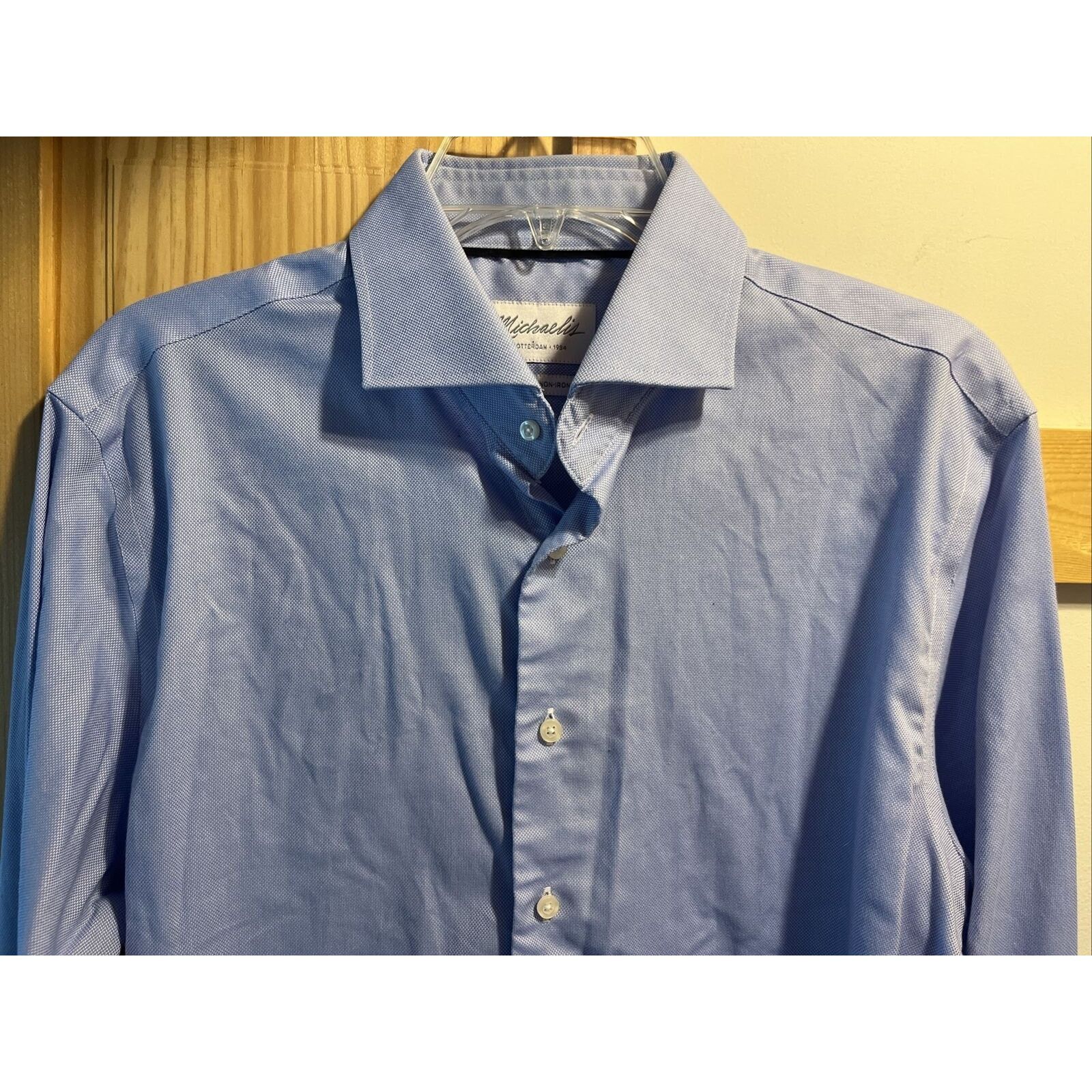 Other Michaelis Rotterdam VTG Men’s 16 41 Blue Button Cotton Shirt Size US L / EU 52-54 / 3 - 8 Thumbnail