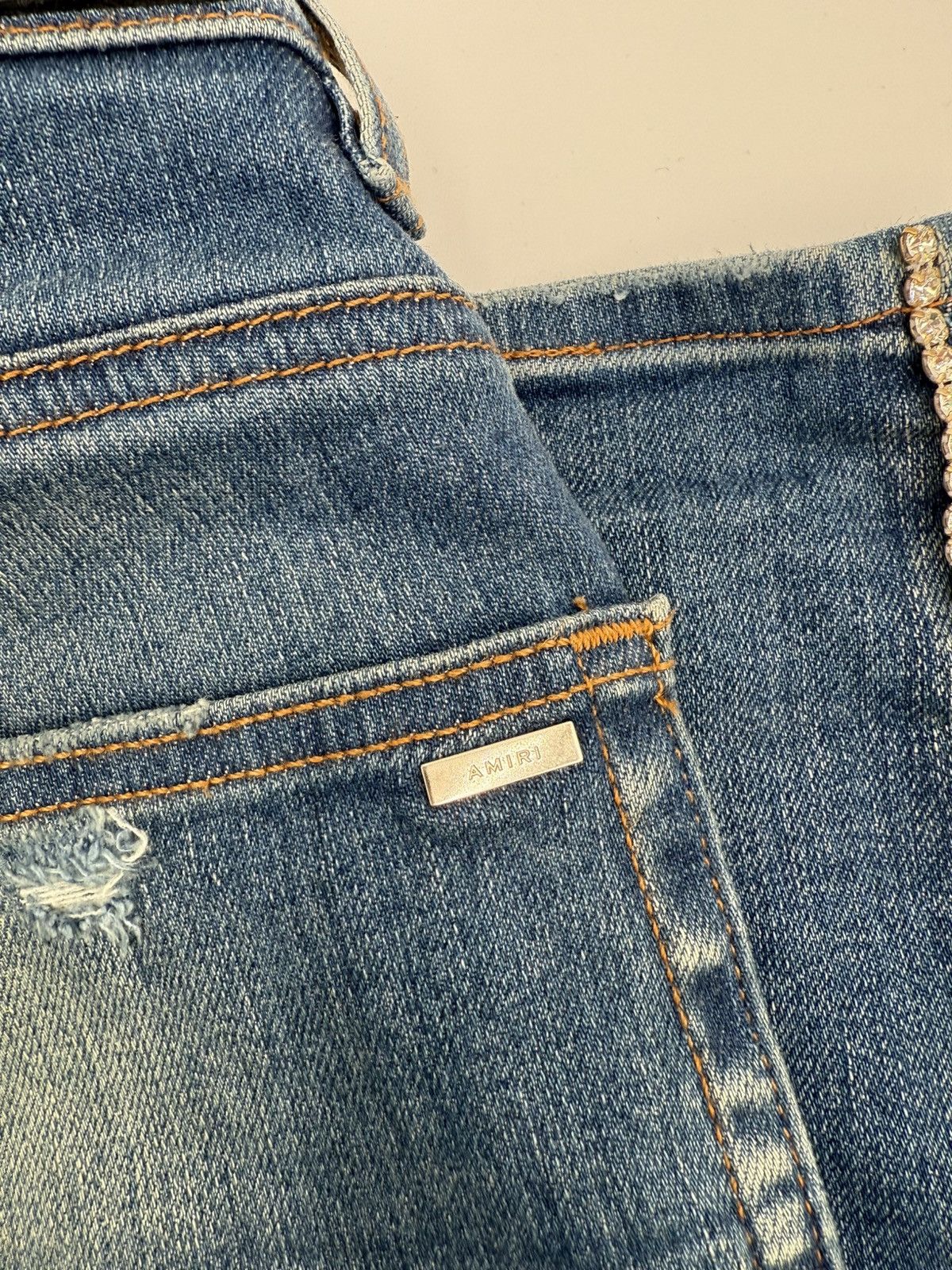Amiri AMIRI Crystal Track Jeans SZ: 30 Size US 30 / EU 46 - 7 Thumbnail