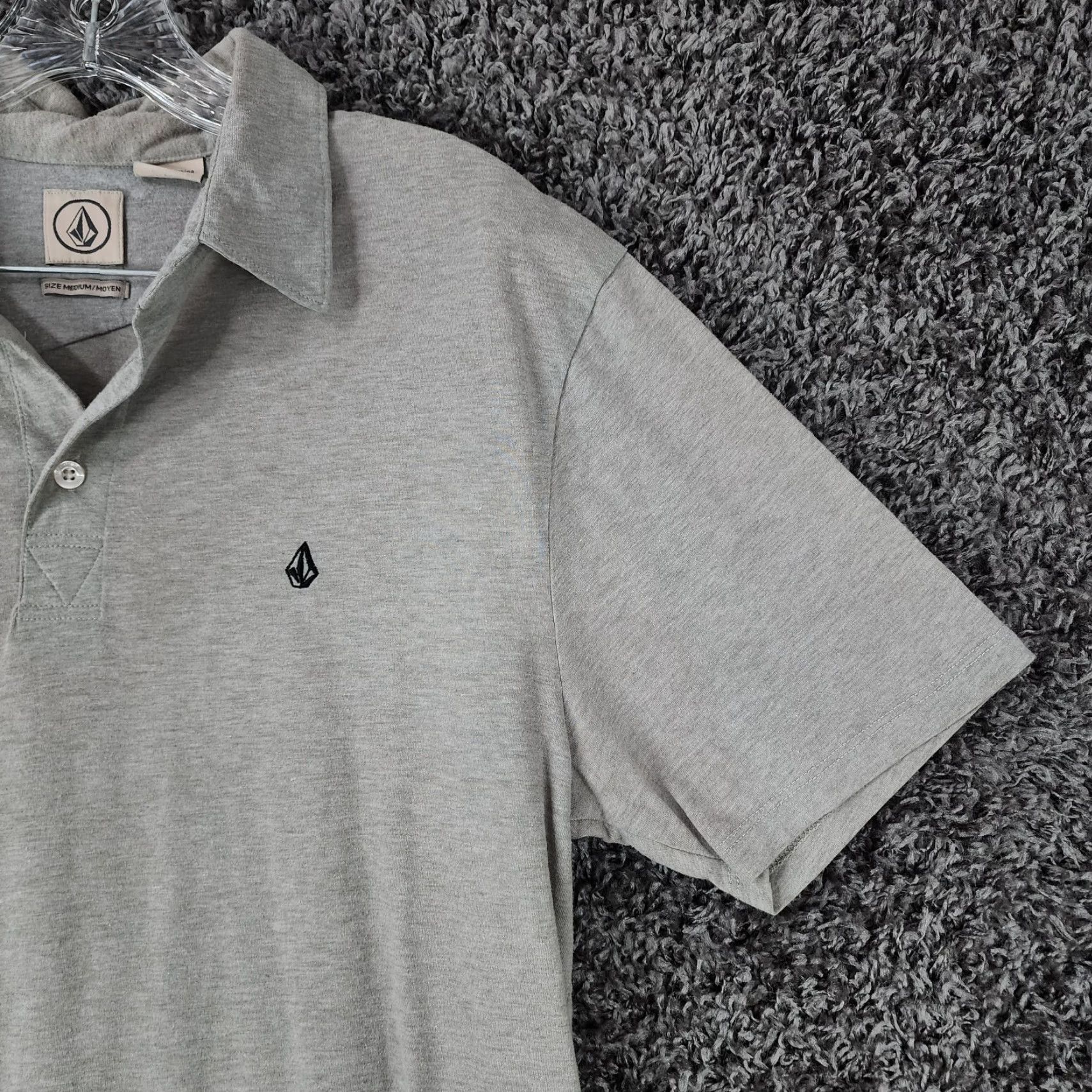 Volcom VINTAGE Volcom Men's Polo Shirt Short Sleeve Medium Gray Casual Clothing Size US M / EU 48-50 / 2 - 2 Thumbnail