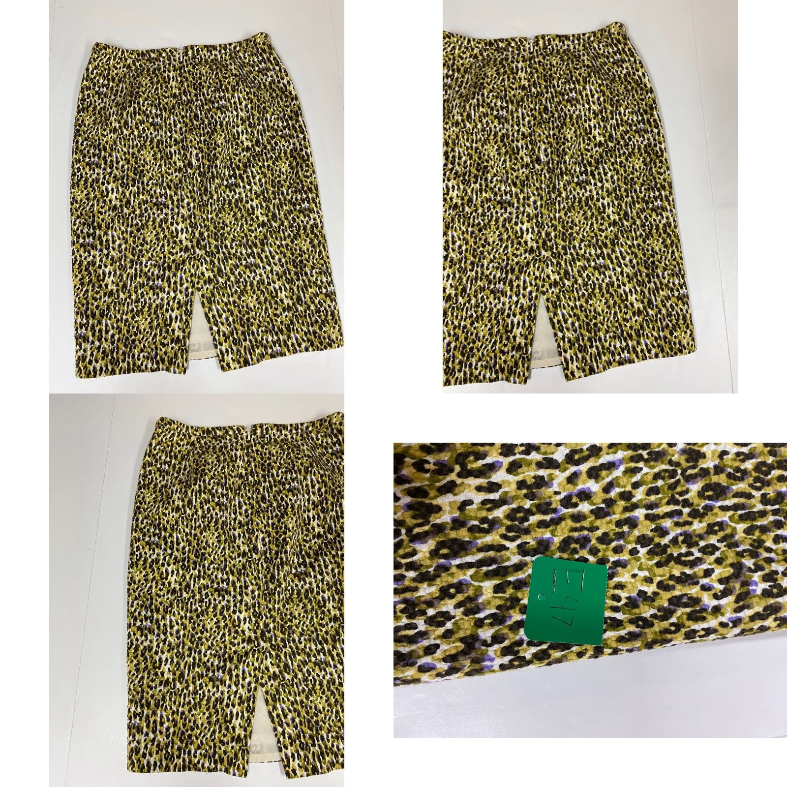 J.Crew J.CREW Skirt Women's 6 Green Straight Pencil Zip Knit Cotton Knee Length Casual Size 28" / US 6 / IT 42 - 8 Thumbnail