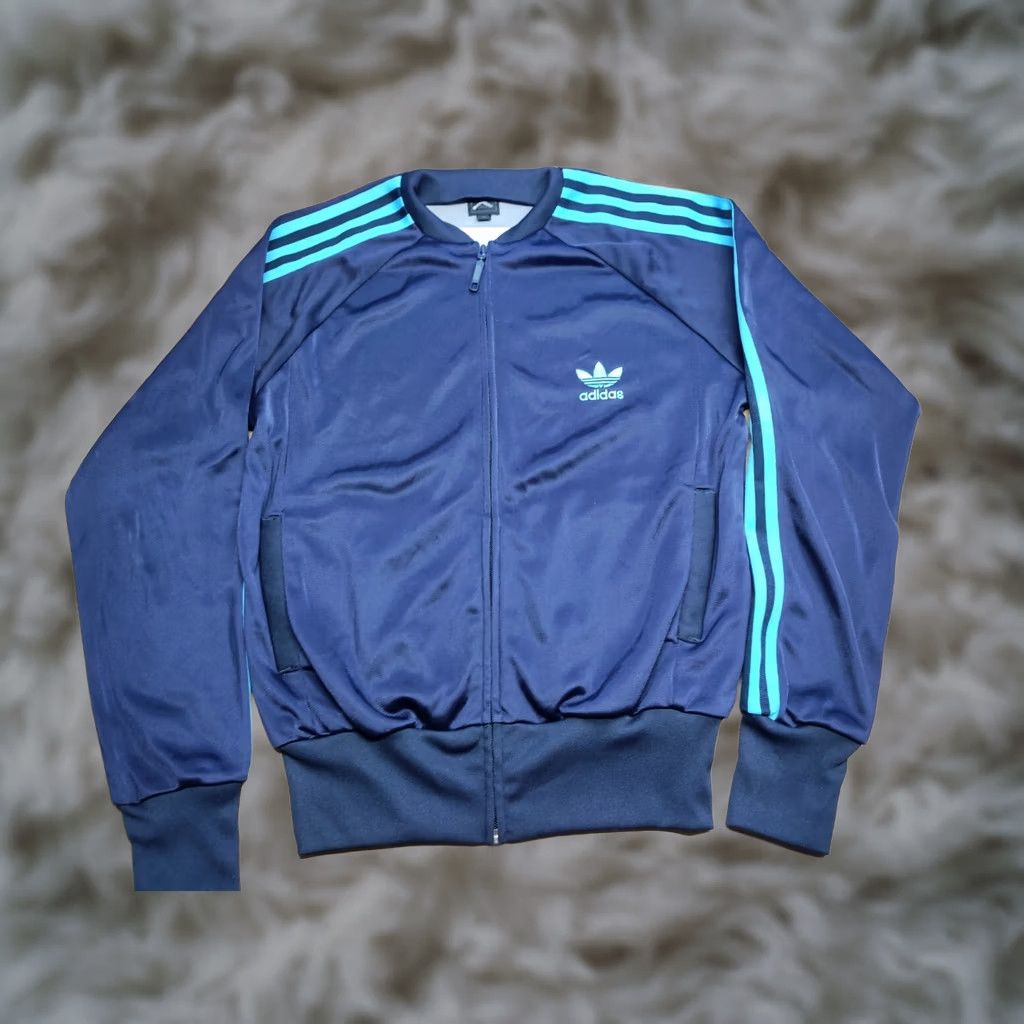 Adidas Adidas Jacket Womens Size 38 Blue Full Zip Vintage Track Jacket Trefoil Superstar Size XS / US 0-2 / IT 36-38 - 1 Thumbnail