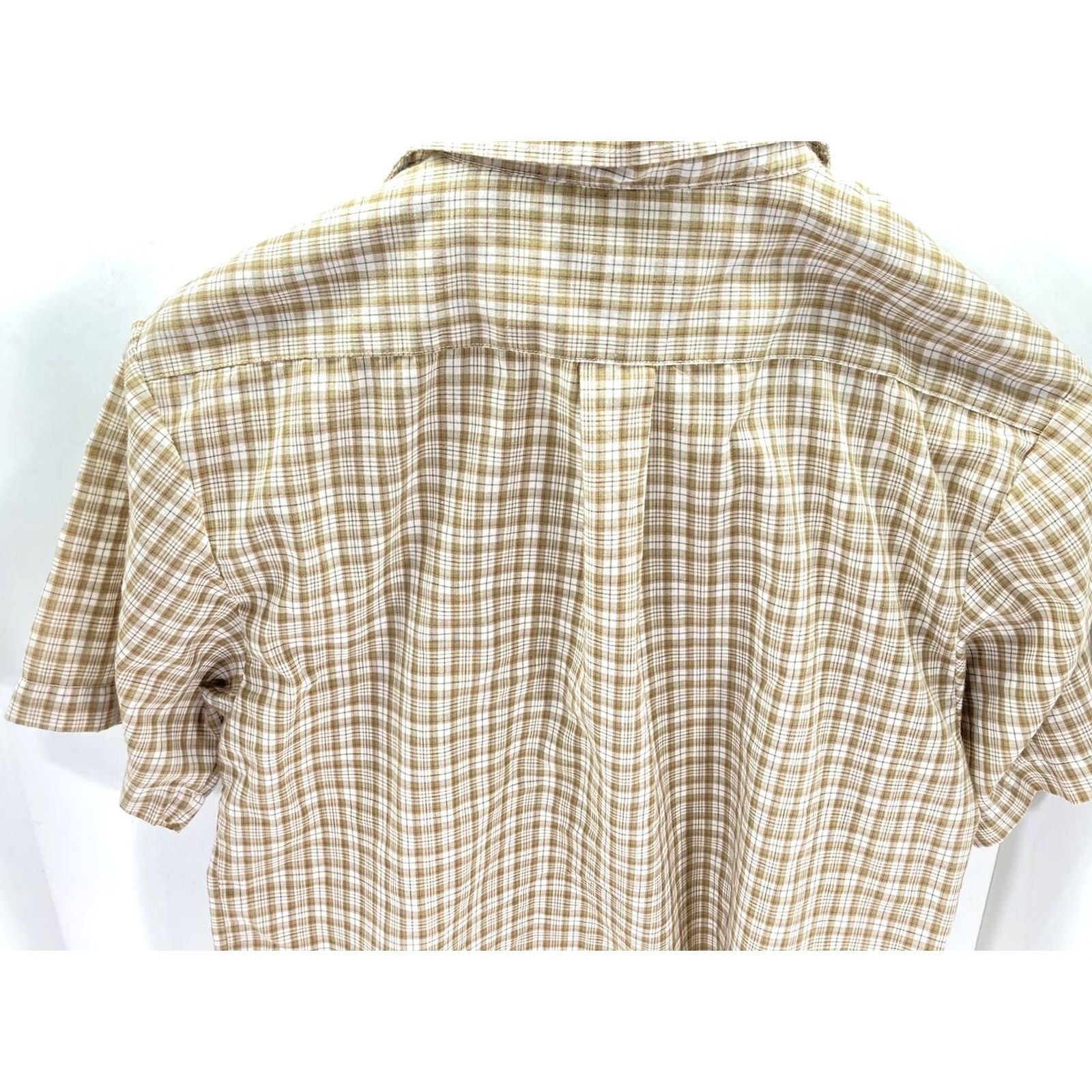 Haband Haband Duke Pearl Snap Shirt Men Size M Beige Check Short Sleeve Western Shirt Size US M / EU 48-50 / 2 - 7 Thumbnail