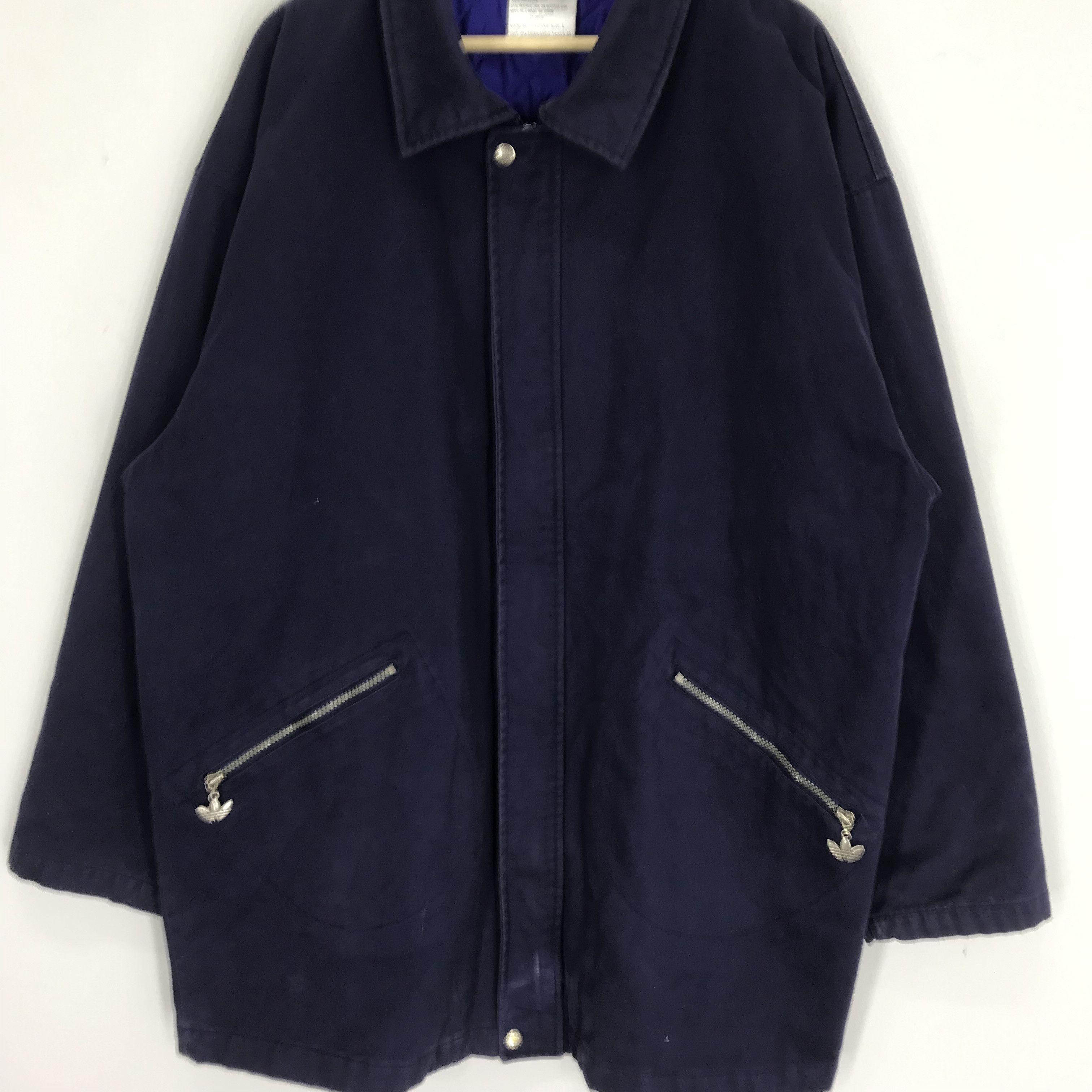 Adidas Vintage Adidas Trefoil Denim Jeans Big Logo Adidas Jacket Size US L / EU 52-54 / 3 - 4 Thumbnail