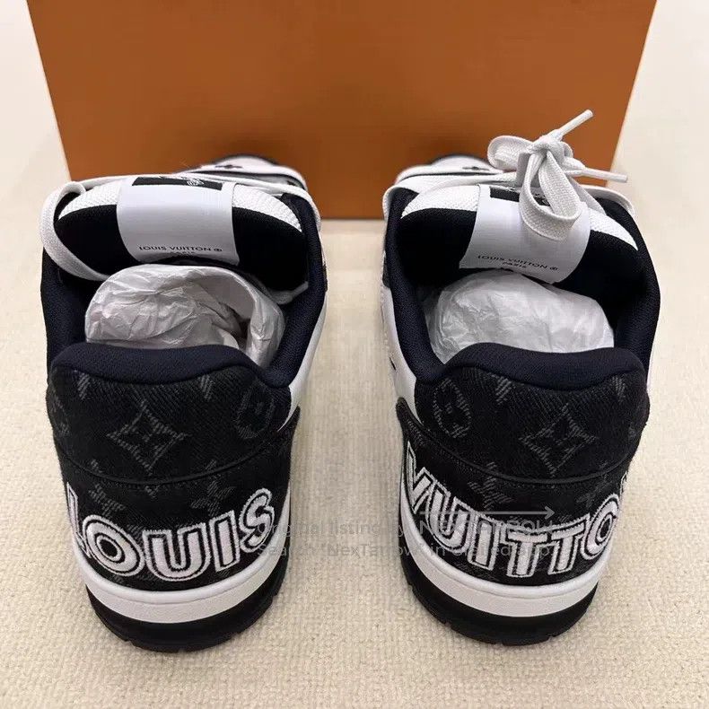 Louis Vuitton Louis Vuitton Black Denim with Velcro shoes Size US 9 / EU 42 - 3 Thumbnail