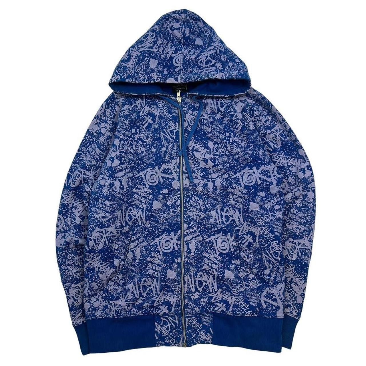Stussy Vintage 2000s Stussy Graffiti Zip Up Hoodie - Small Size US S / EU 44-46 / 1 - 1 Thumbnail