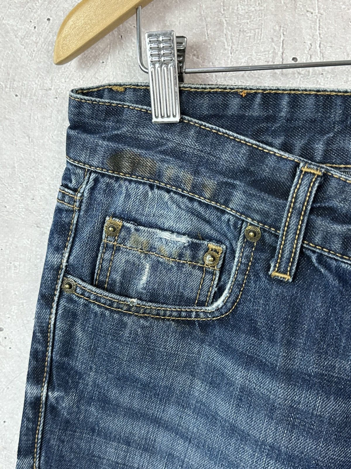 Dsquared2 Dsquared2 Vintage Distressed Washed Navy Cotton Jeans Size US 32 / EU 48 - 7 Thumbnail