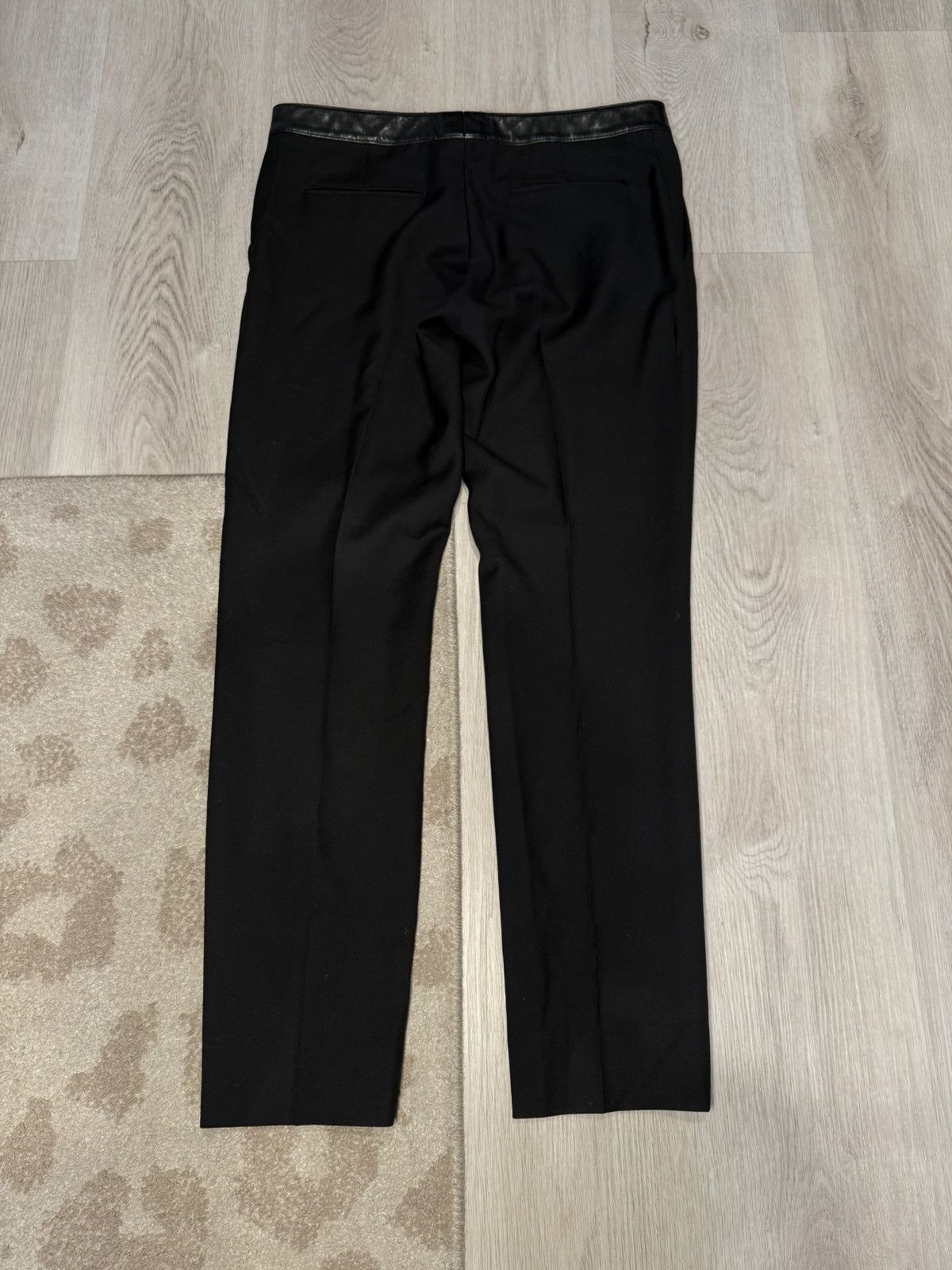 Saint Laurent Paris f/w 2015 leather waist chain wool dress pants!! Size US 30 / EU 46 - 4 Thumbnail