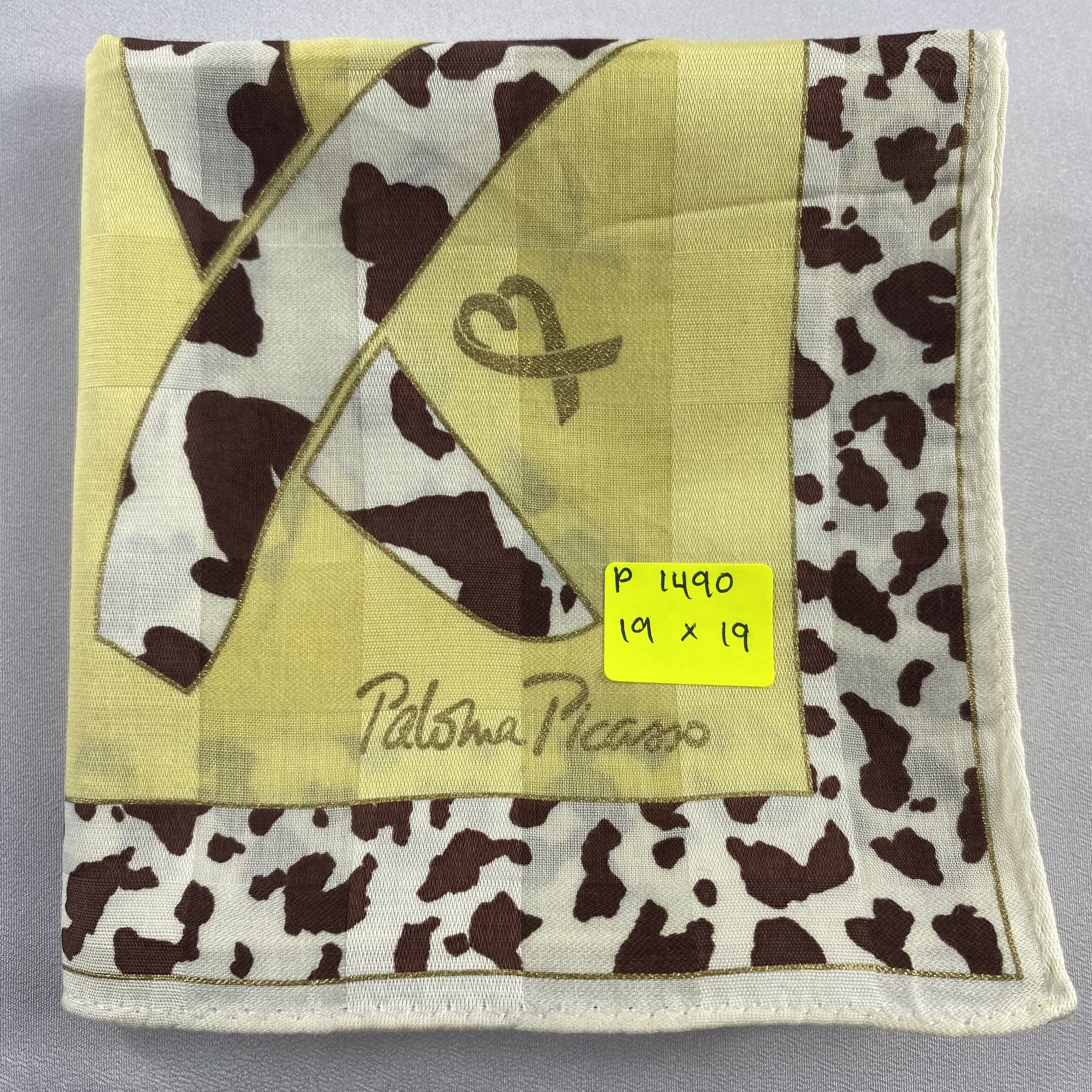 Paloma Picasso × Vintage Paloma Picasso Handkerchief / Neckerchief / Bandana-P1490 Size ONE SIZE - 8 Thumbnail