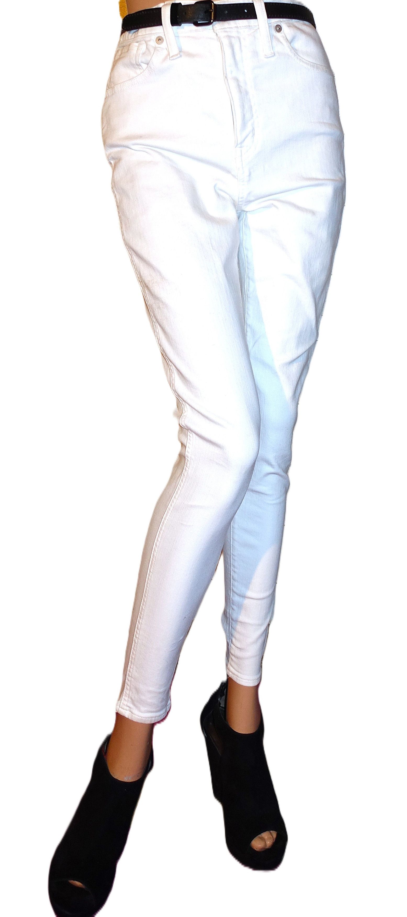 Madewell Madewell White High Rise Skinny Jeans 29 Size 29" - 2 Thumbnail