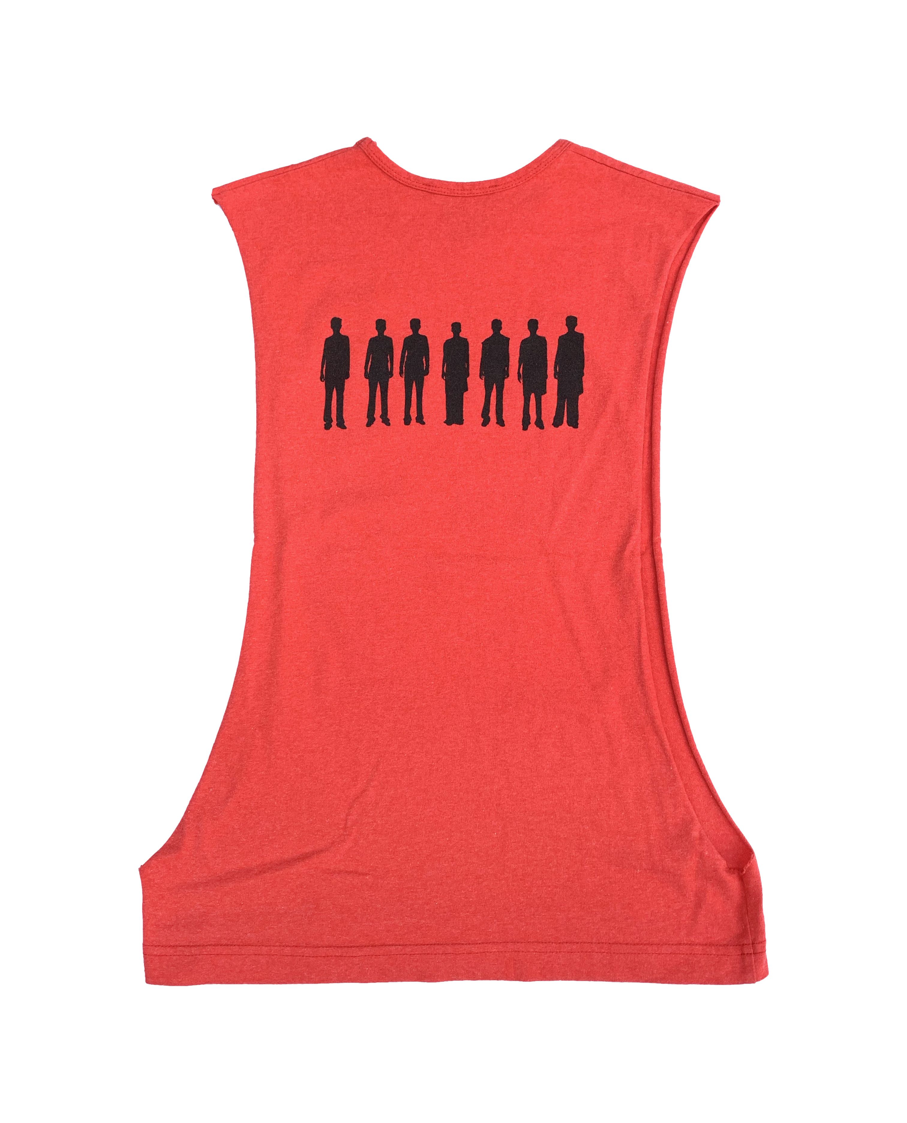 image of Raf Simons S/s 1999 Kinetic Youth Tank Top in Red, Men's (Size Medium)