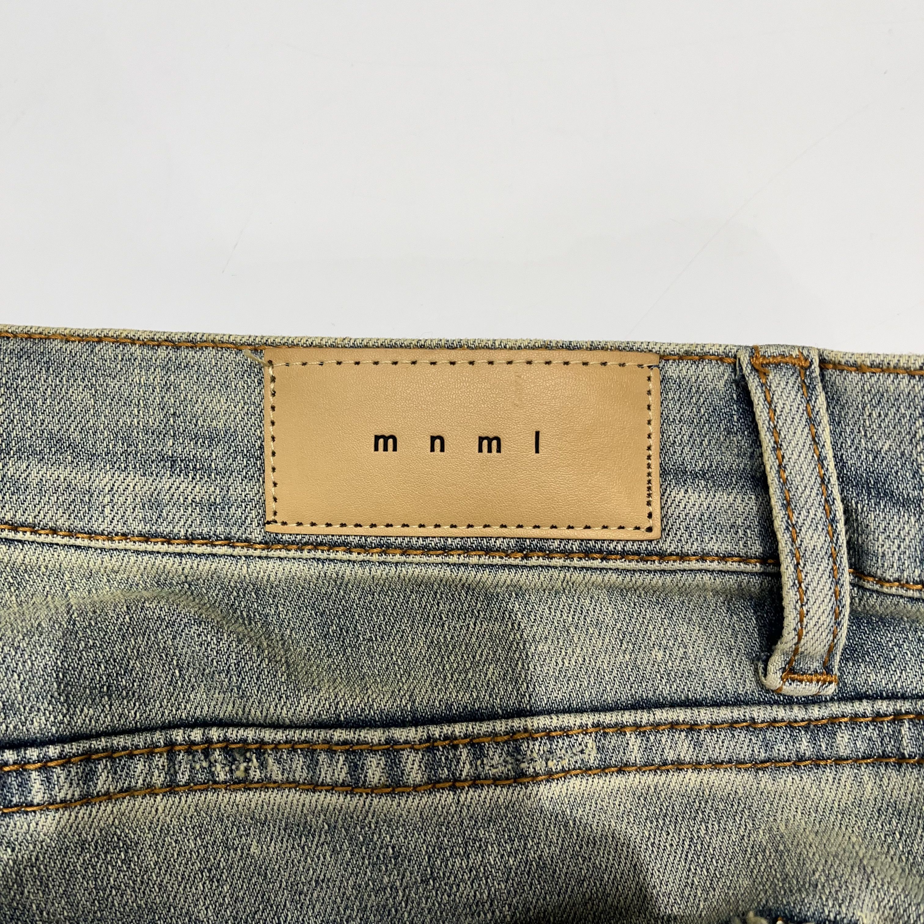 MNML MNML Destroyed Skinny Denim Jeans Size US 32 / EU 48 - 3 Thumbnail