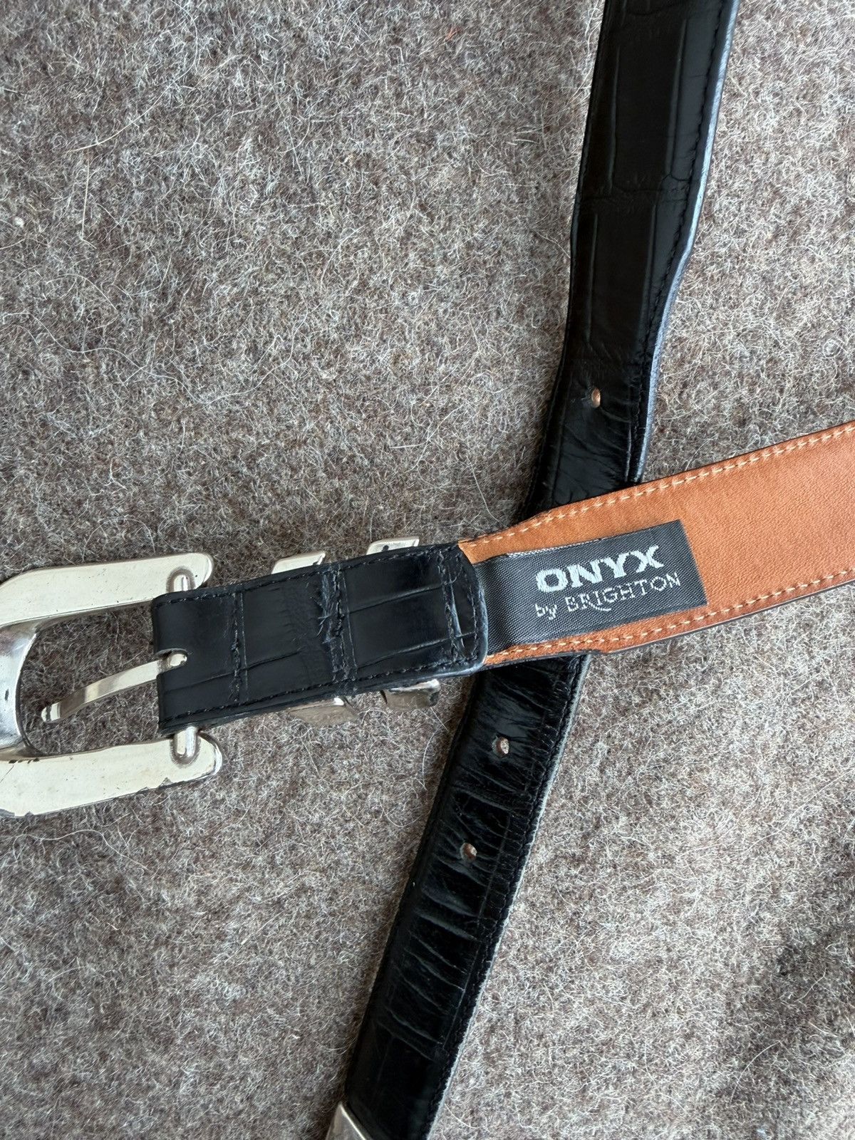 Brighton Onyx by Brighton Navajo Cowboy Leather Belt Size ONE SIZE - 4 Thumbnail