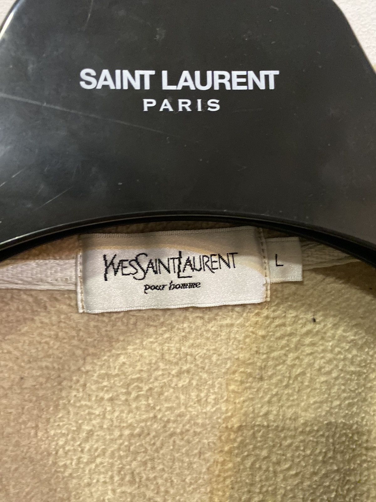 Yves Saint Laurent Fleece YSL Sweatshirt 1/4 Quarter Zip Big Logo Sweater Size US L / EU 52-54 / 3 - 4 Thumbnail
