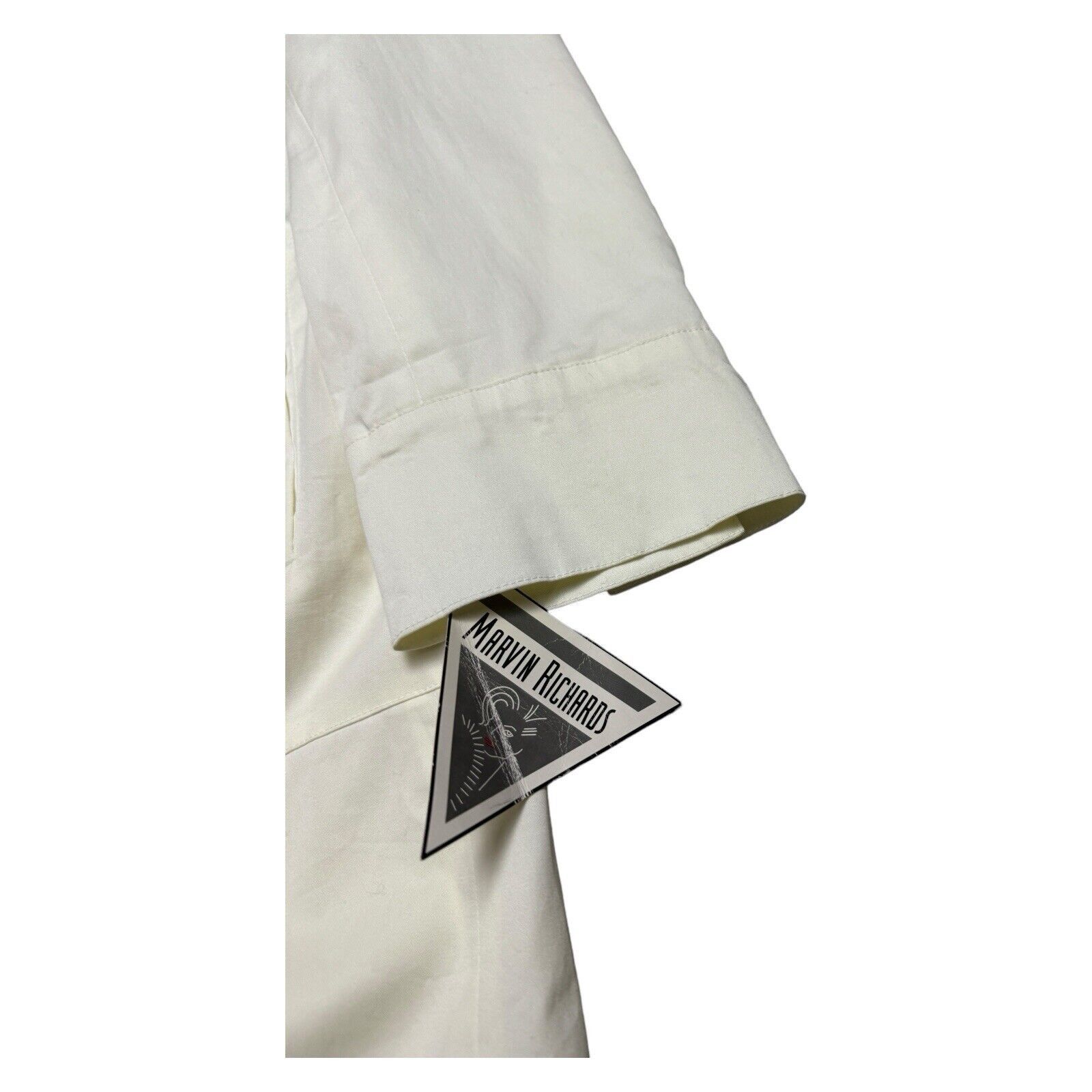 Designer VINTAGE Marvin Richards Designer Ivory Business Trench Coat Size L / US 10 / IT 46 - 3 Thumbnail