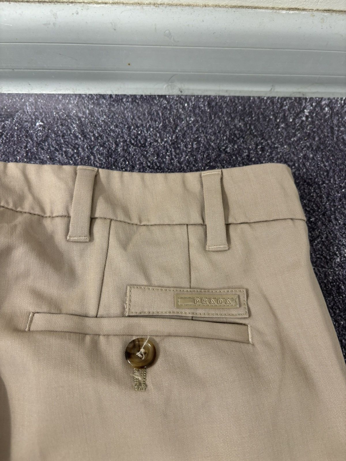 Prada Prada Women’s Straight Fit Beige Luxury Wool Pants Size 28" / US 6 / IT 42 - 16 Thumbnail