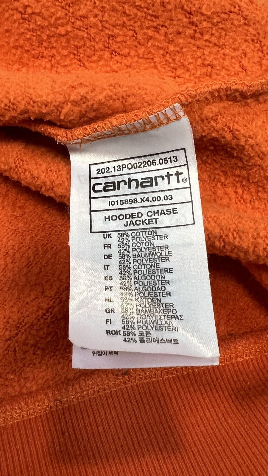 Carhartt Vintage Carhartt Orange Heavyweight Zip Chase Jacket Hoodie Size US XL / EU 56 / 4 - 12 Thumbnail