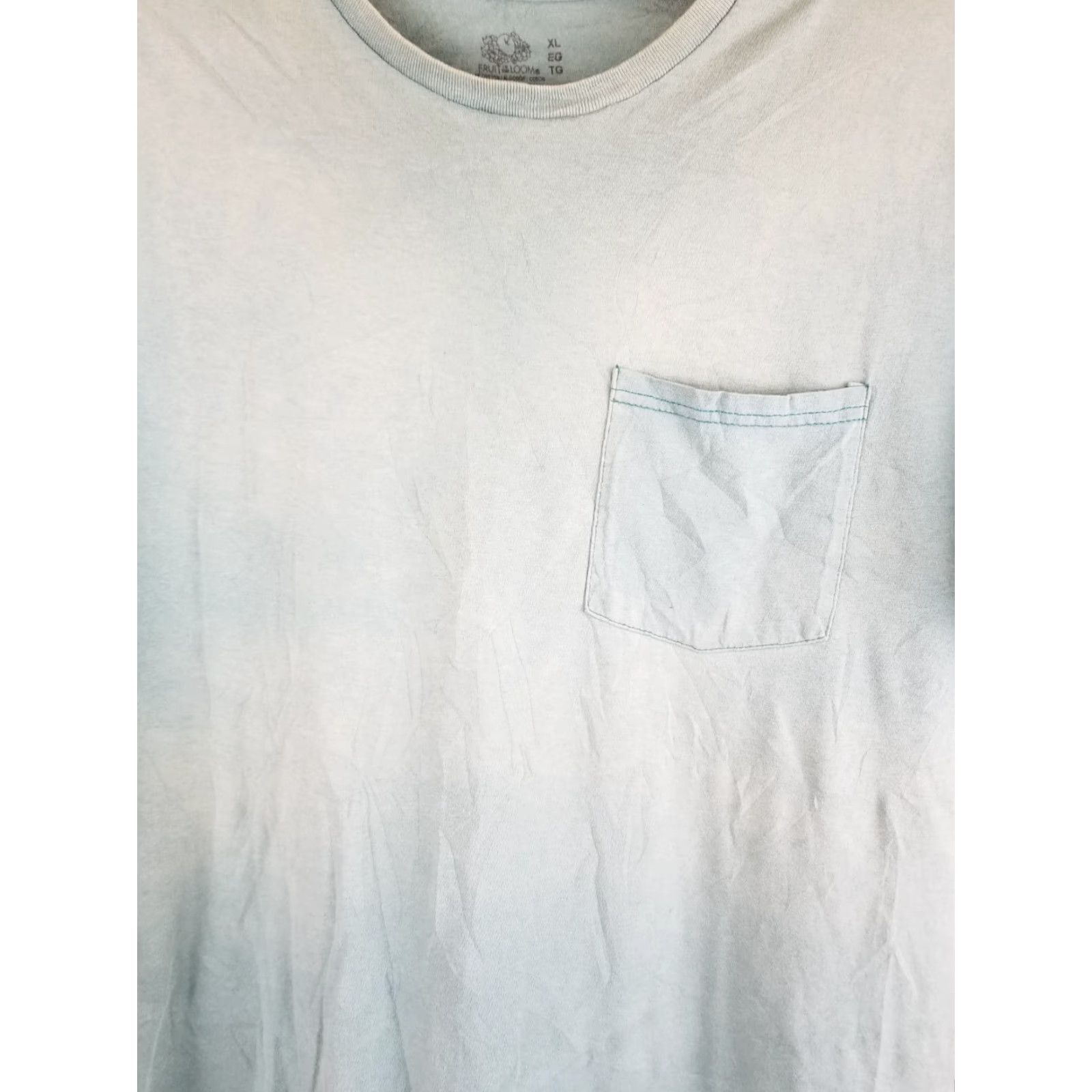 Fruit Of The Loom VINTAGE Fruit of the Loom T-Shirt Cotton Crew Neck Short Sleeve Green XL USA 80s Retro Pocket Size US XL / EU 56 / 4 - 2 Thumbnail