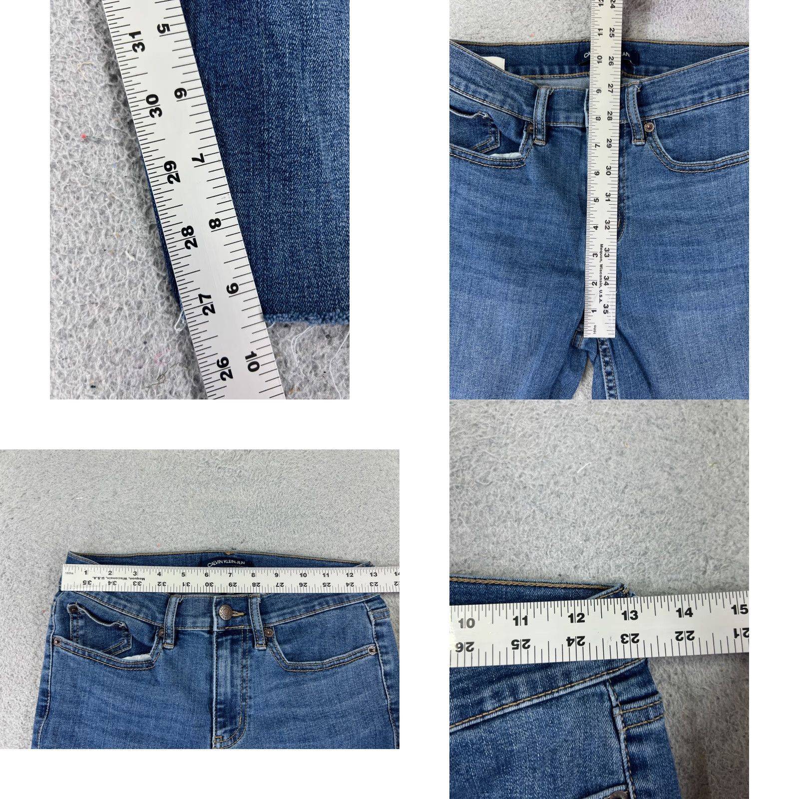 Calvin Klein Calvin Klein Shorts Womens Blue Denim Mid Rise 25x9 Cut-Off 26 Cotton Stretch Casual Beach 90s Womens Size 26" / US 2 / IT 38 - 9 Thumbnail