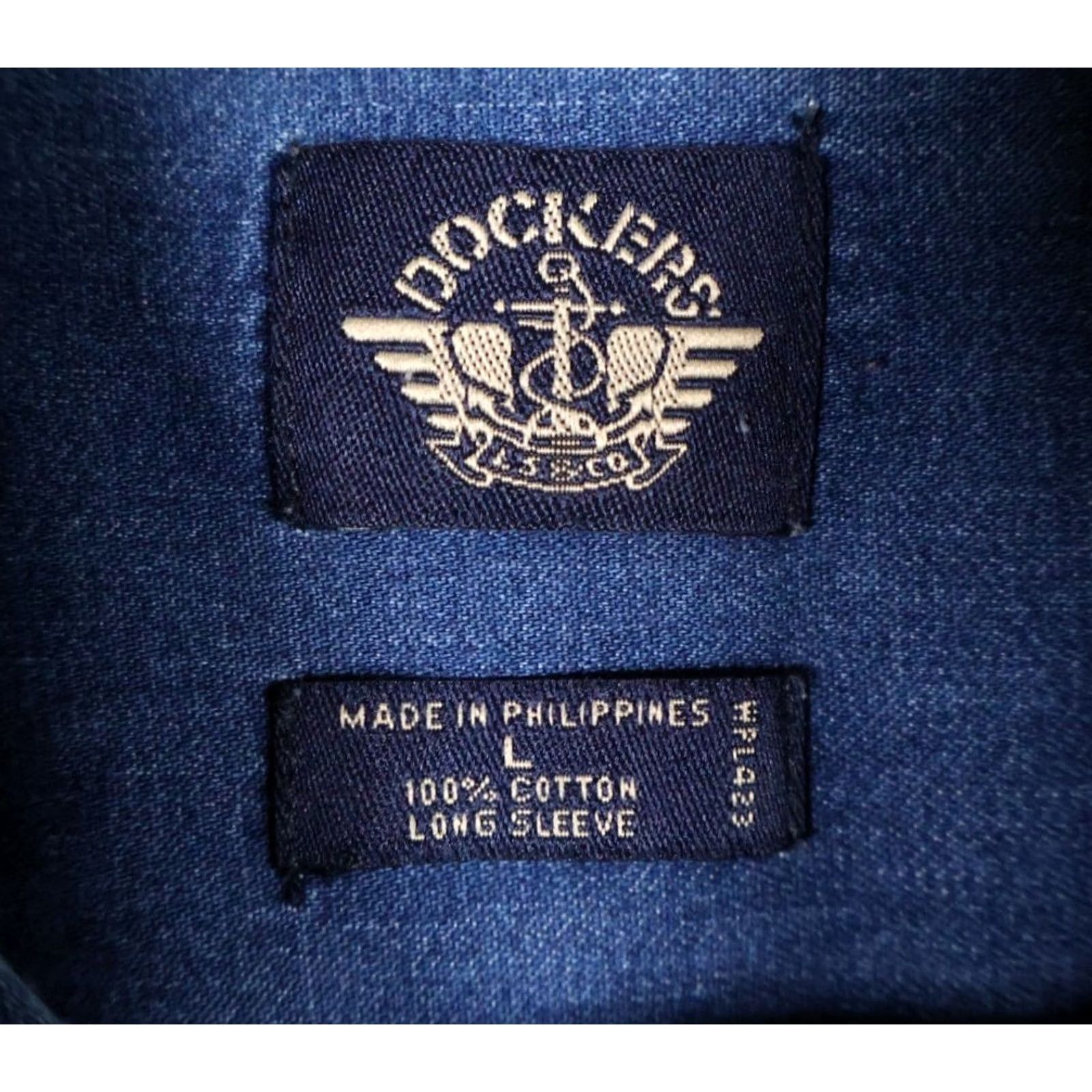 Dockers VINTAGE Dockers Oversized Denim Shirt Men Large Blue Distressed 90s VTG Grunge Shirt Hardcover? Size US L / EU 52-54 / 3 - 3 Thumbnail