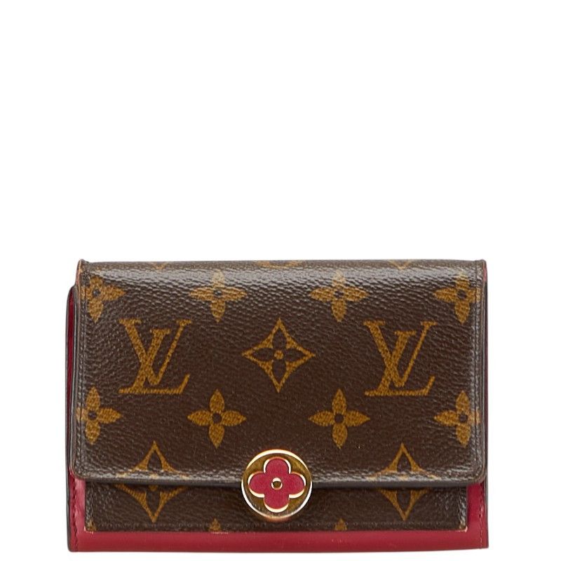 Louis Vuitton Louis Vuitton Louis Vuitton Portefeuille Flore Compact Monogram Wallet Canvas Short Wallet M64588 DUTY FREE for USA Size ONE SIZE - 1 Thumbnail