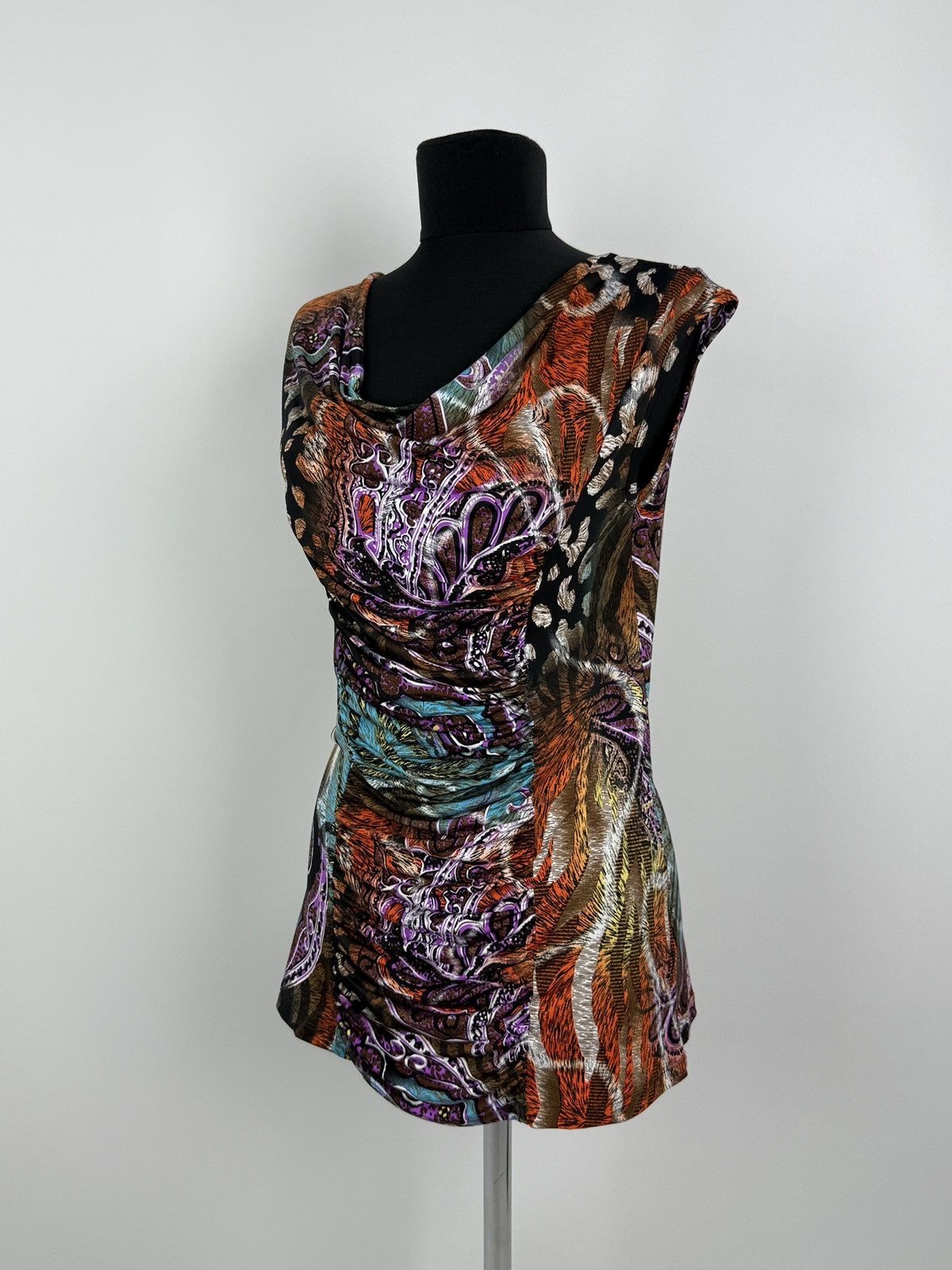 Vintage Y2K Vintage Mesmerize Draped Front Boho Sleeveless Tank Top Size S / US 4 / IT 40 - 1 Thumbnail