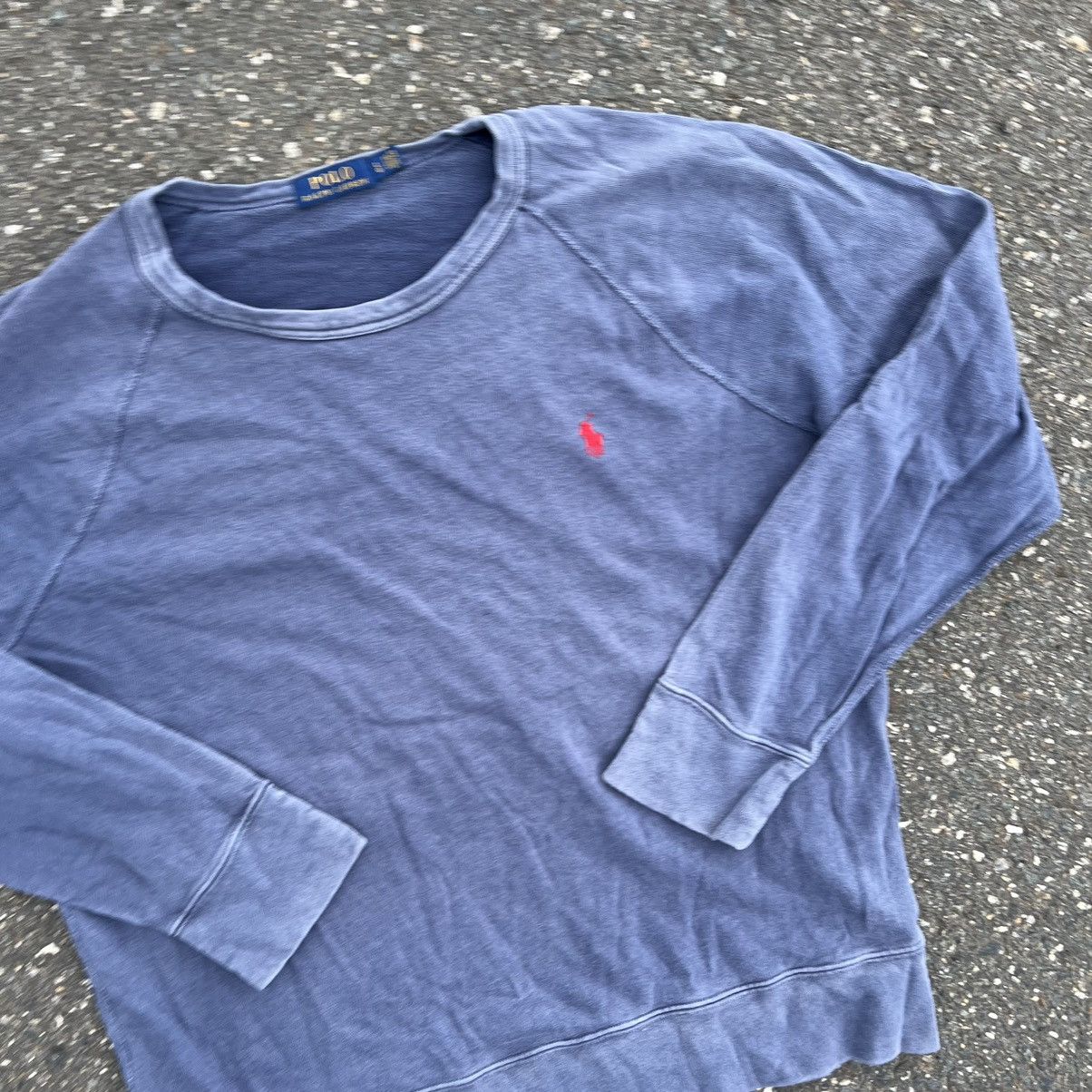 Polo Ralph Lauren × Ralph Lauren × Vintage Ralph Lauren Vintage 90s Blue Sweatshirt Size US L / EU 52-54 / 3 - 4 Thumbnail