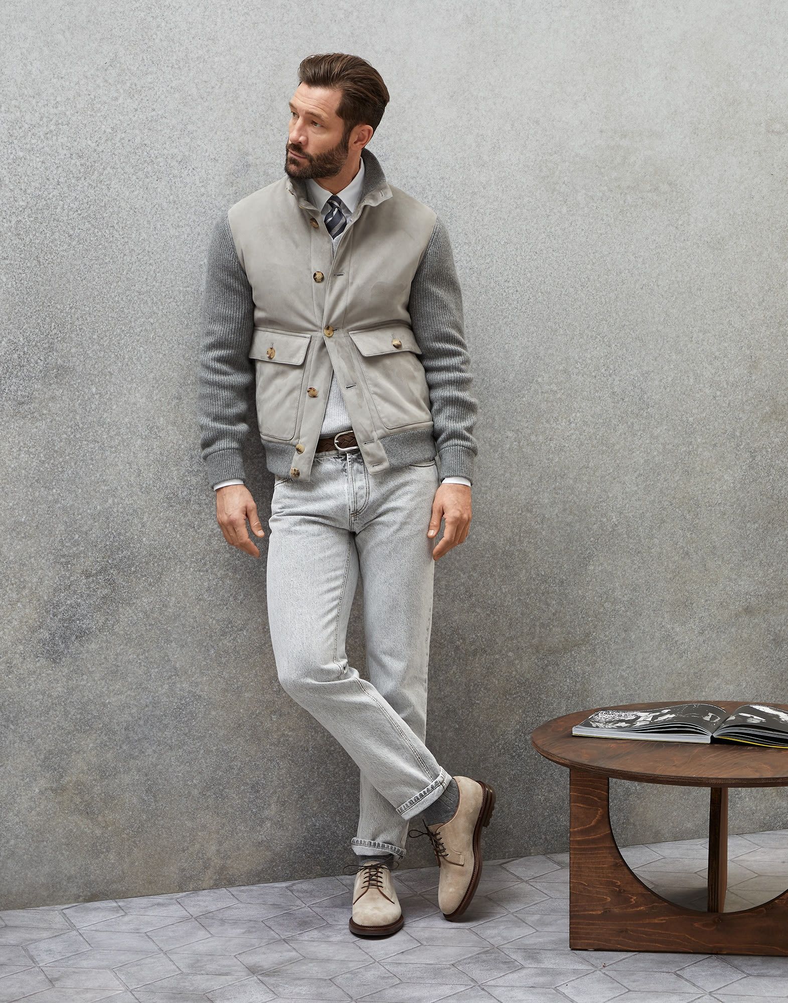 Brunello Cucinelli o1la1rc1a0325 Denim Pants in Silver Size US 34 / EU 50 - 4 Thumbnail