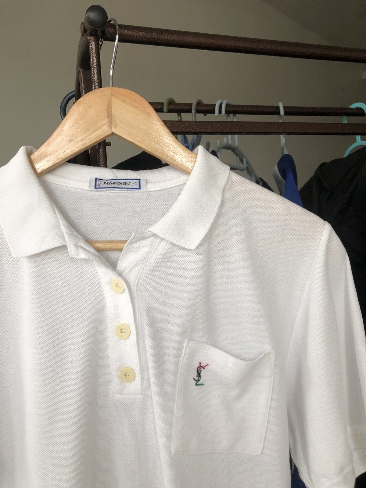 Japanese Brand × Vintage × Yves Saint Laurent Vintage YSL Shirt Sleeve Jumper Polo Size US S / EU 44-46 / 1 - 2 Thumbnail