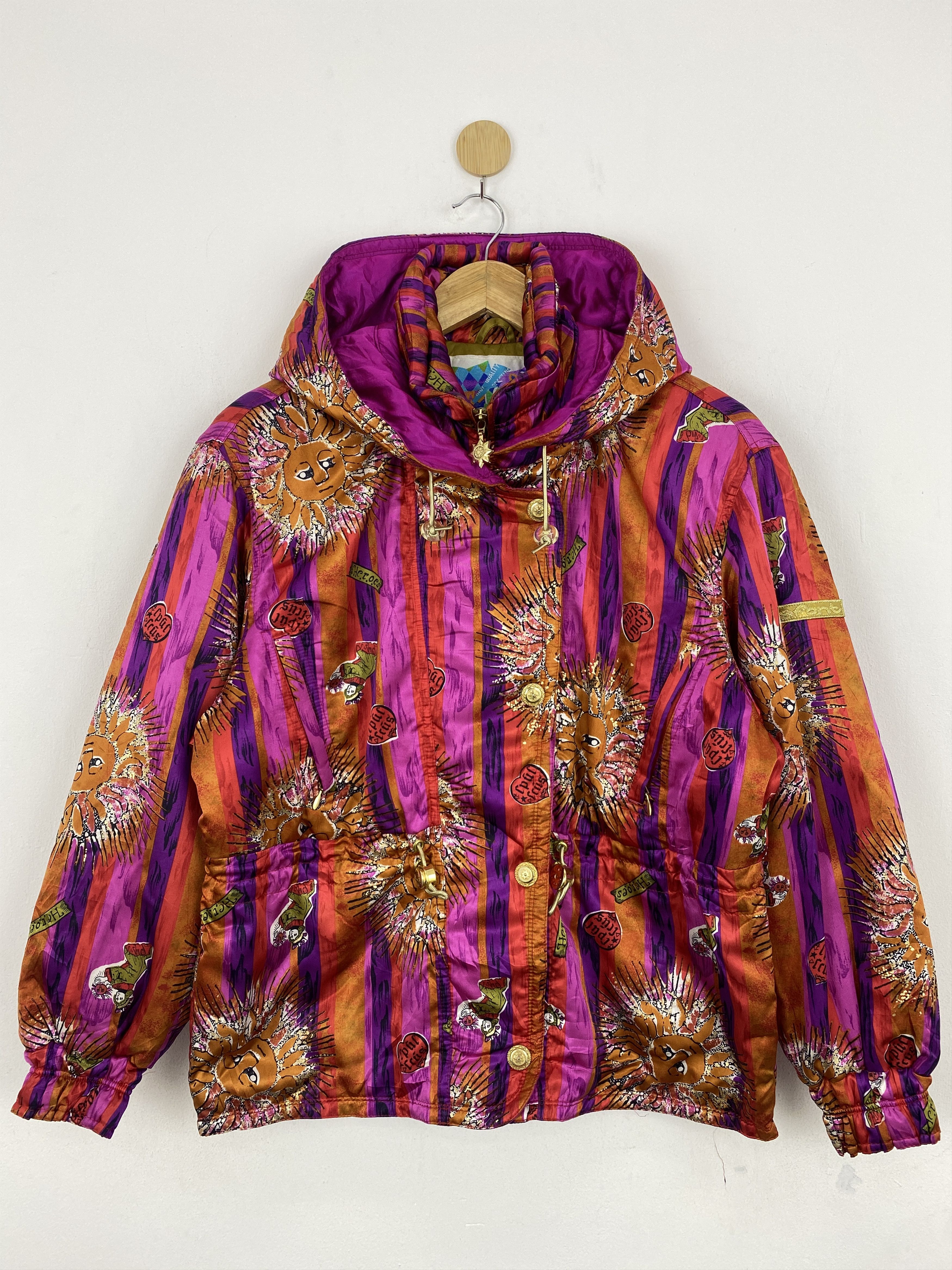 Japanese Brand Vintage 90s Japanese Brand Sun Graphic Ski Jacket J1933 Size US M / EU 48-50 / 2 - 1 Thumbnail