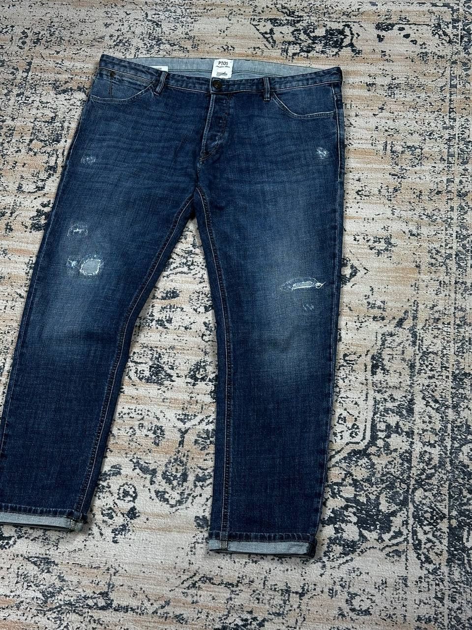 PT Torino Pt01 PT05 Torino Blue Ripped Italian Denim Jeans Pants Size US 38 / EU 54 - 2 Thumbnail
