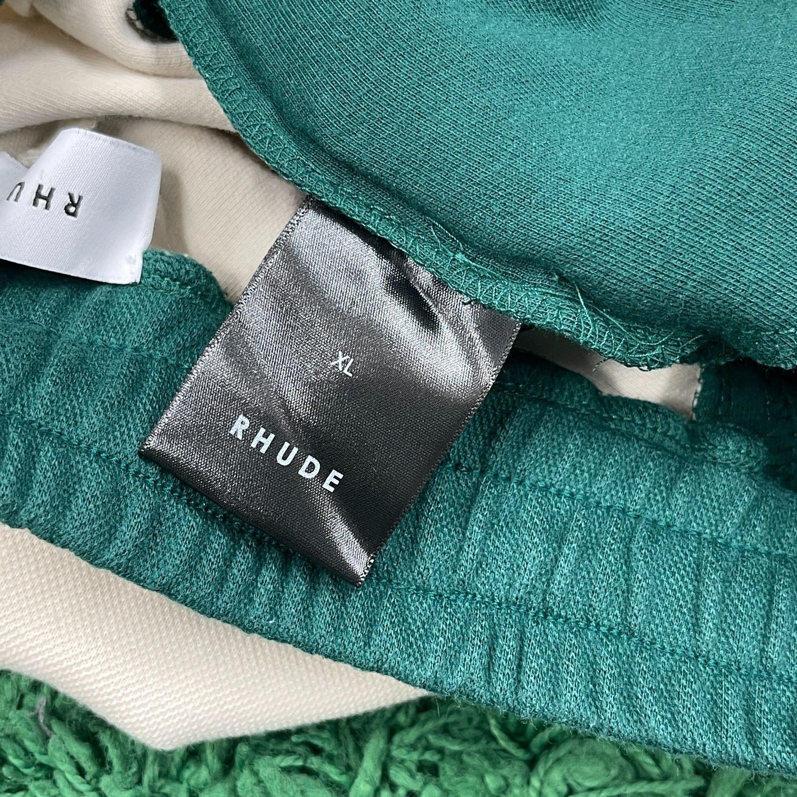 Rhude Rhude Crest Veille Track Shorts Size XL Green Yellow White Size US 30 / EU 46 - 7 Thumbnail