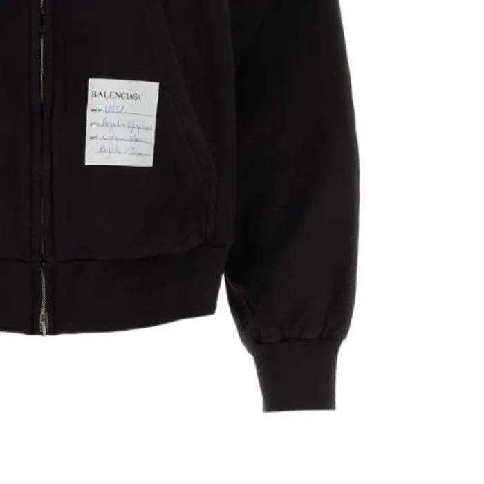 Balenciaga o1bcso1str0326 Regular Fit Zip-Up Hoodie in Black Size US XXL / EU 58 / 5 - 5 Thumbnail